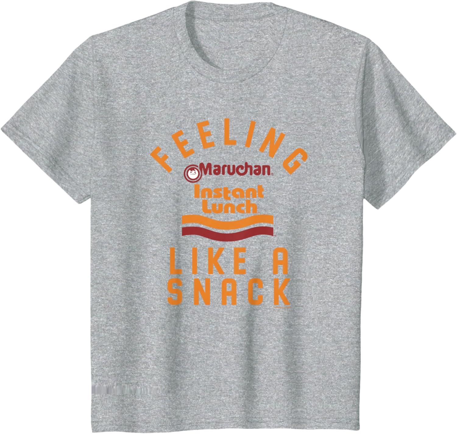 image:imageMaruchan Feeling Like A Ramen Snack Instant Lunch Logo TShirtHeather Grey