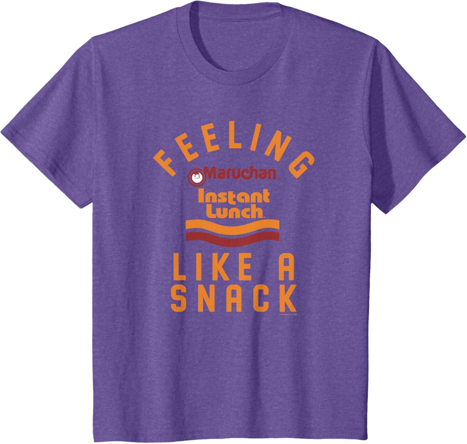 image:imageMaruchan Feeling Like A Ramen Snack Instant Lunch Logo TShirtPurple Heather