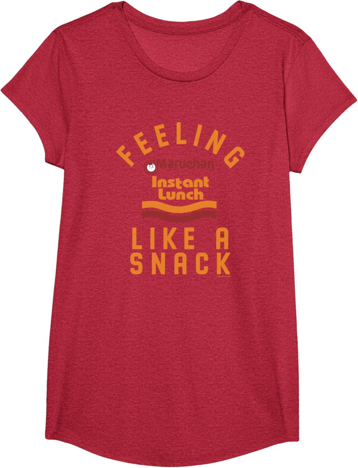 image:imageMaruchan Feeling Like A Ramen Snack Instant Lunch Logo TShirtRed Heather