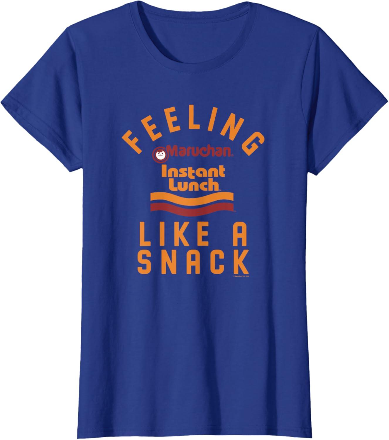 image:imageMaruchan Feeling Like A Ramen Snack Instant Lunch Logo TShirtRoyal Blue