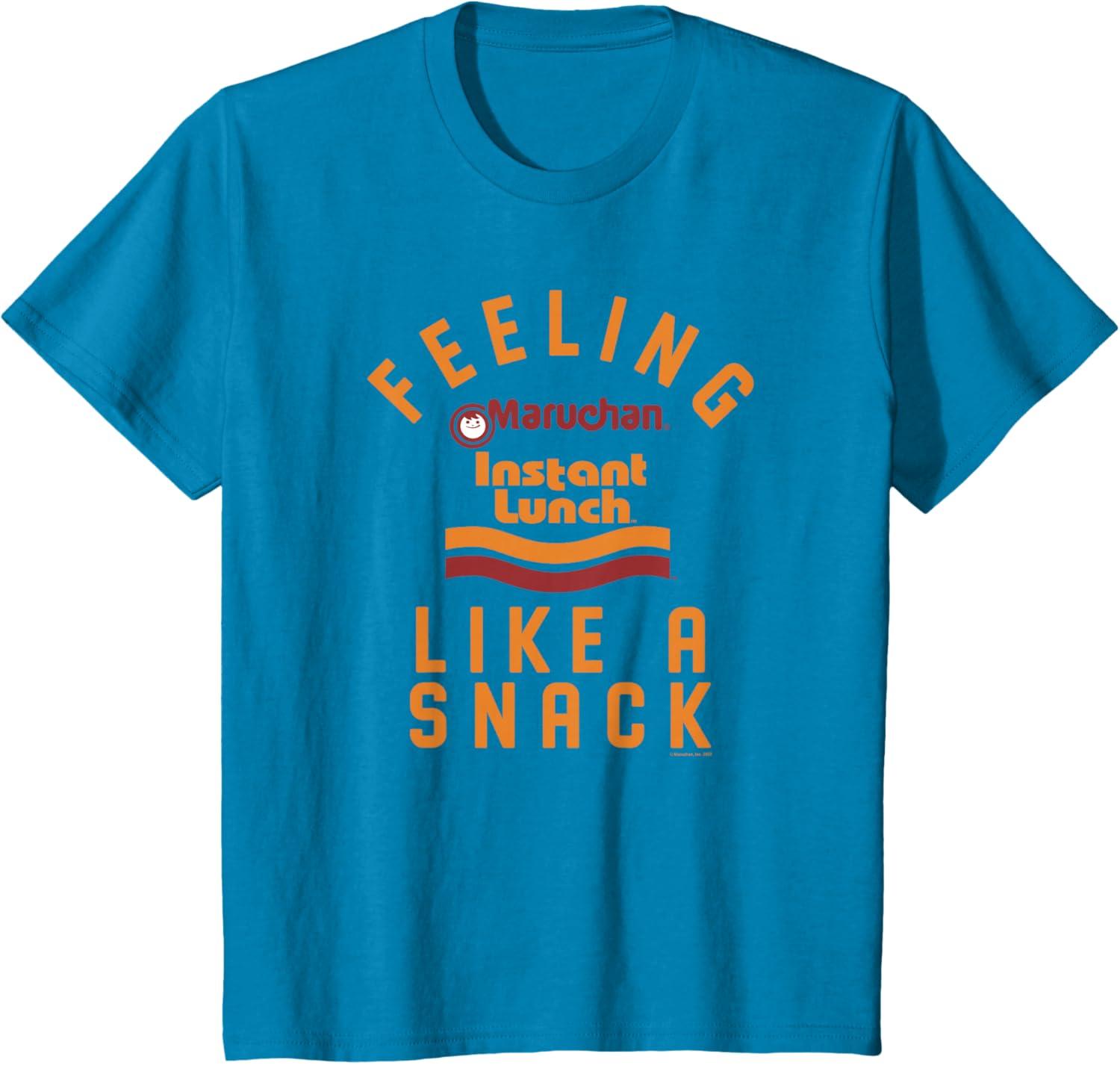 image:imageMaruchan Feeling Like A Ramen Snack Instant Lunch Logo TShirtSapphire Blue