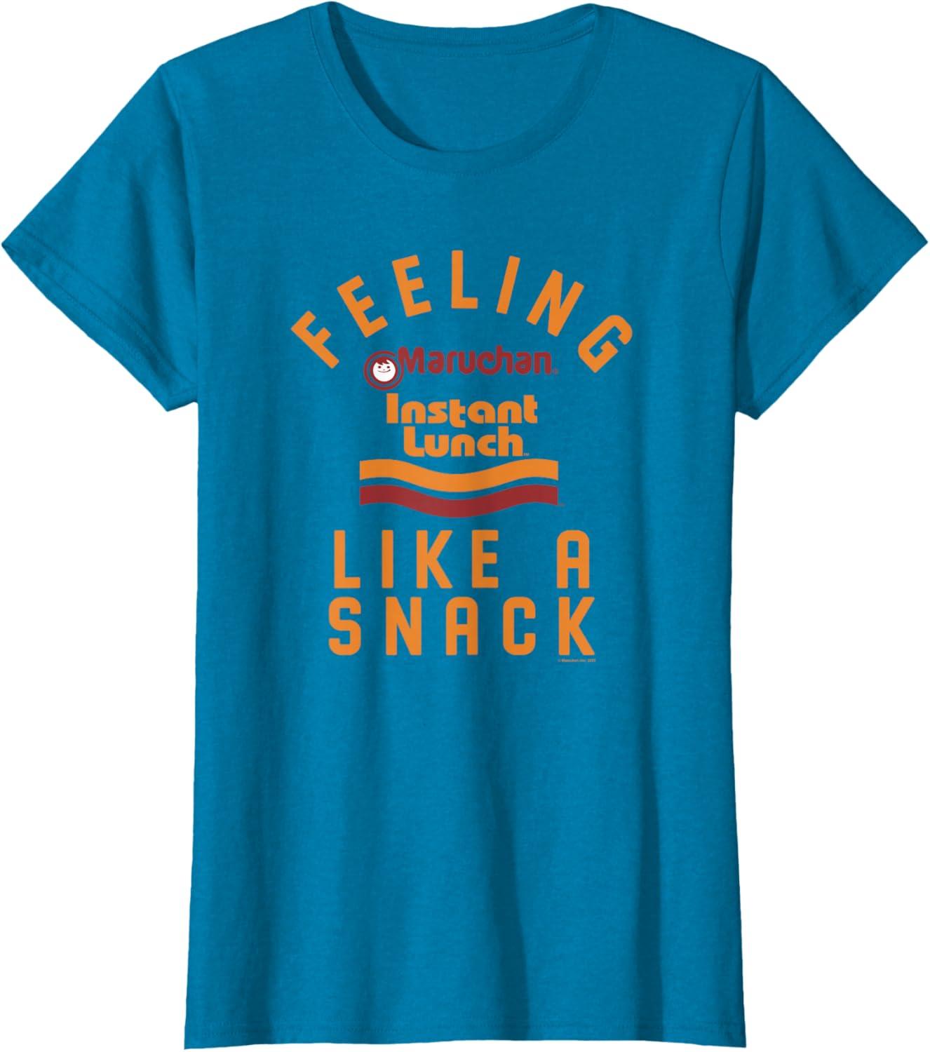 image:imageMaruchan Feeling Like A Ramen Snack Instant Lunch Logo TShirtSapphire Blue