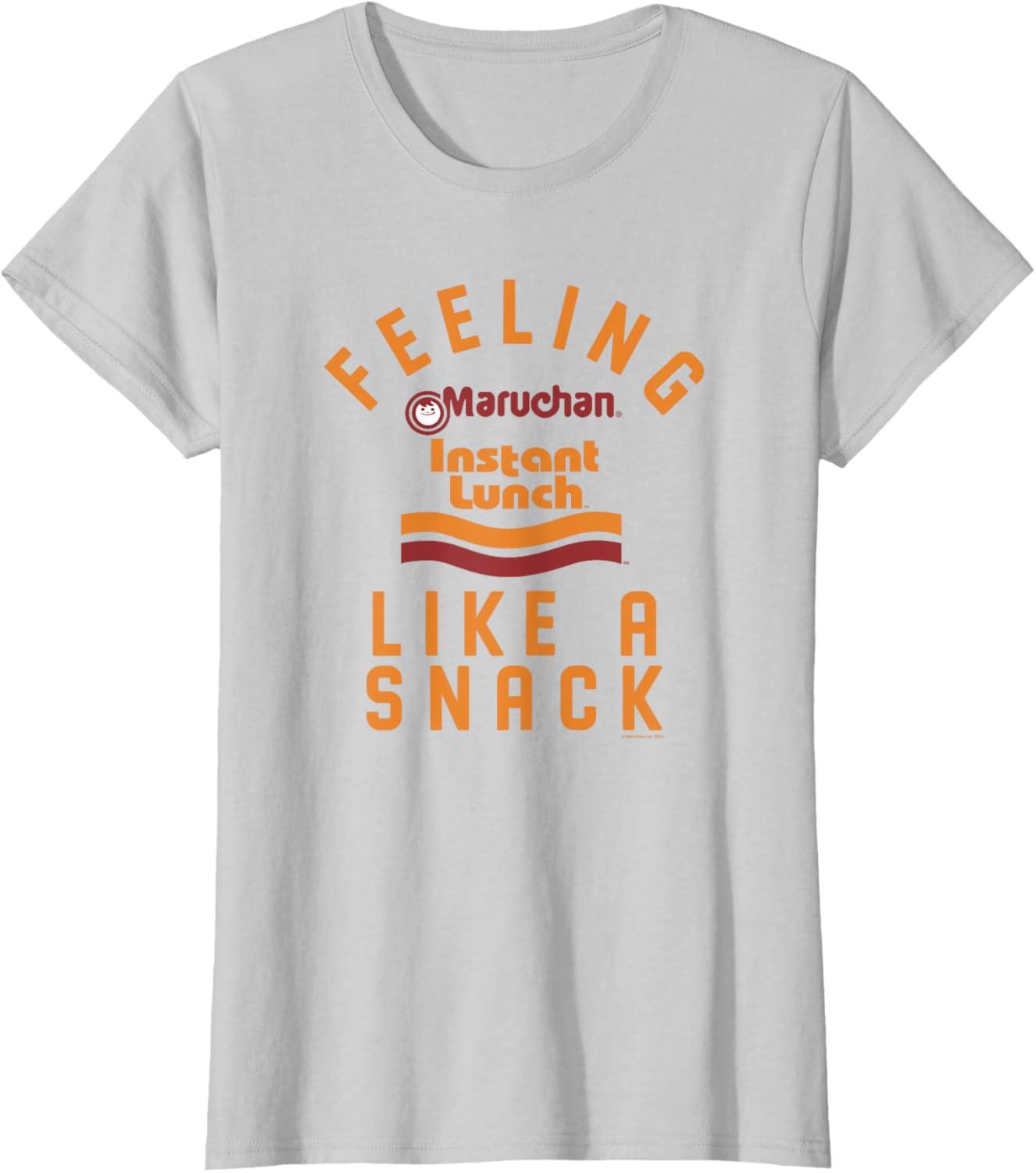 image:imageMaruchan Feeling Like A Ramen Snack Instant Lunch Logo TShirtSilver Grey