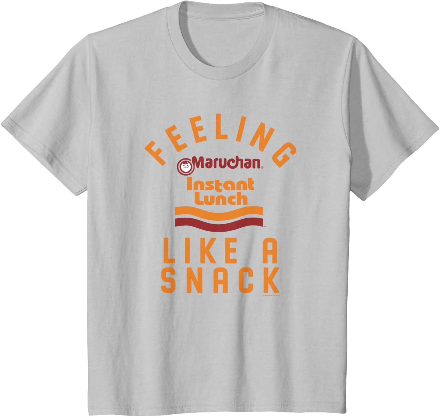 image:imageMaruchan Feeling Like A Ramen Snack Instant Lunch Logo TShirtSilver Grey
