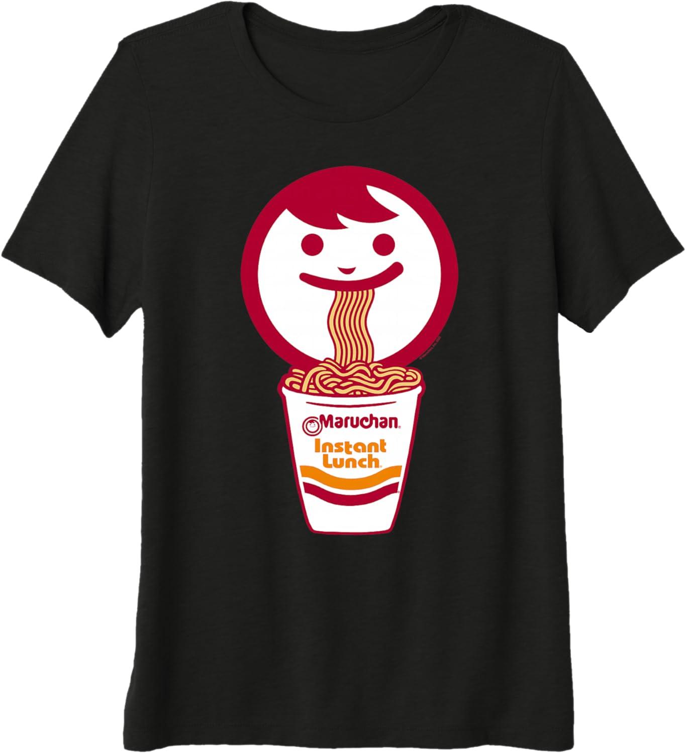 image:imageMaruchan Happy Face Eating Ramen Noodles Premium Triblend TShirtBlack