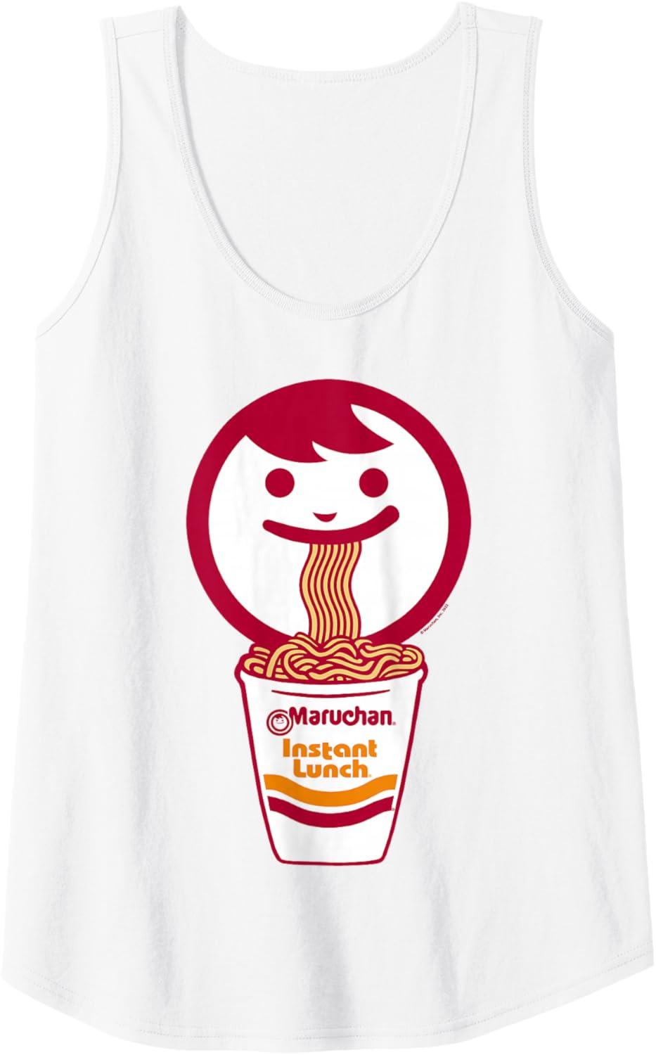 image:imageMaruchan Happy Face Eating Ramen Noodles Tank TopWhite