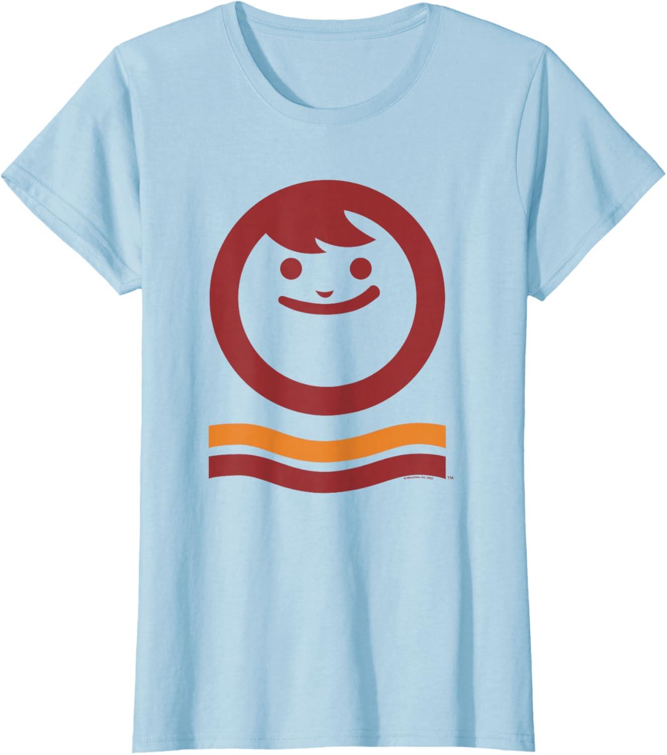 image:imageMaruchan Happy Face With Waves Logo TShirtBaby Blue
