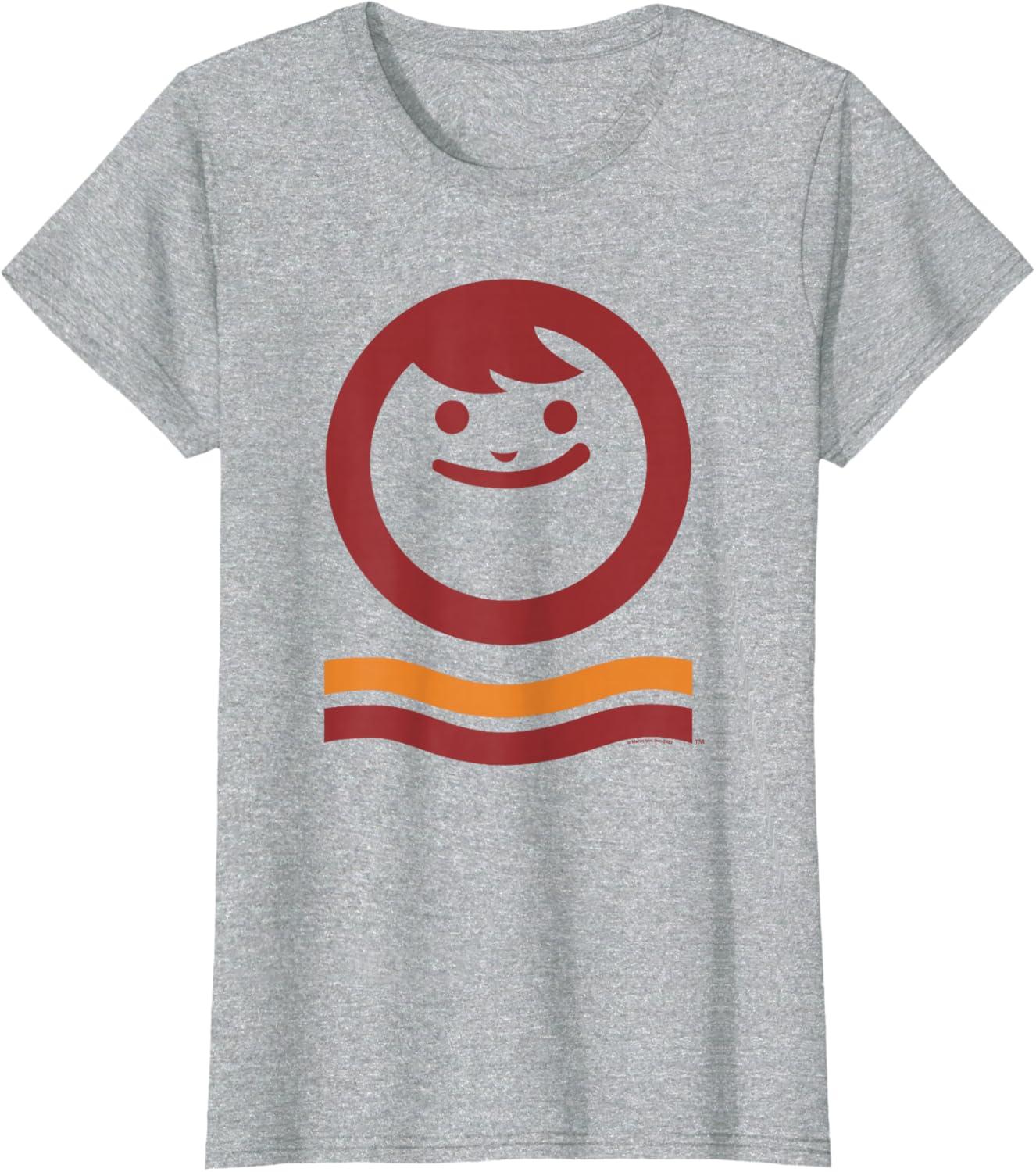 image:imageMaruchan Happy Face With Waves Logo TShirtHeather Grey