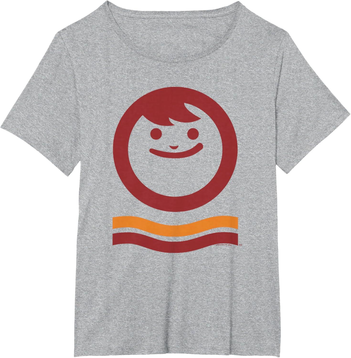 image:imageMaruchan Happy Face With Waves Logo TShirtHeather Grey