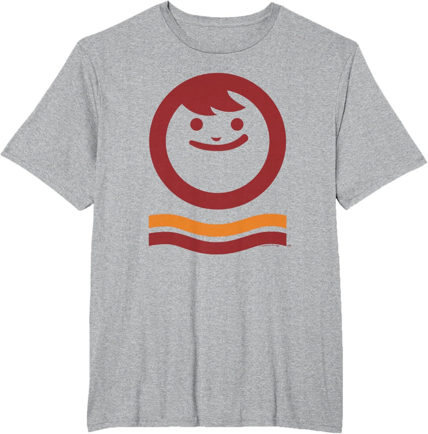 image:imageMaruchan Happy Face With Waves Logo TShirtHeather Grey