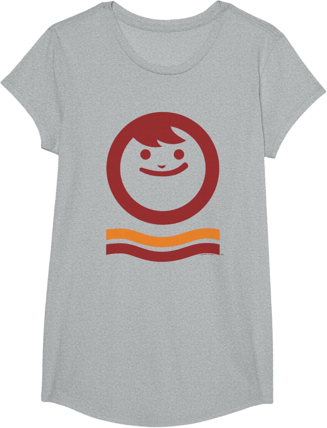 image:imageMaruchan Happy Face With Waves Logo TShirtHeather Grey