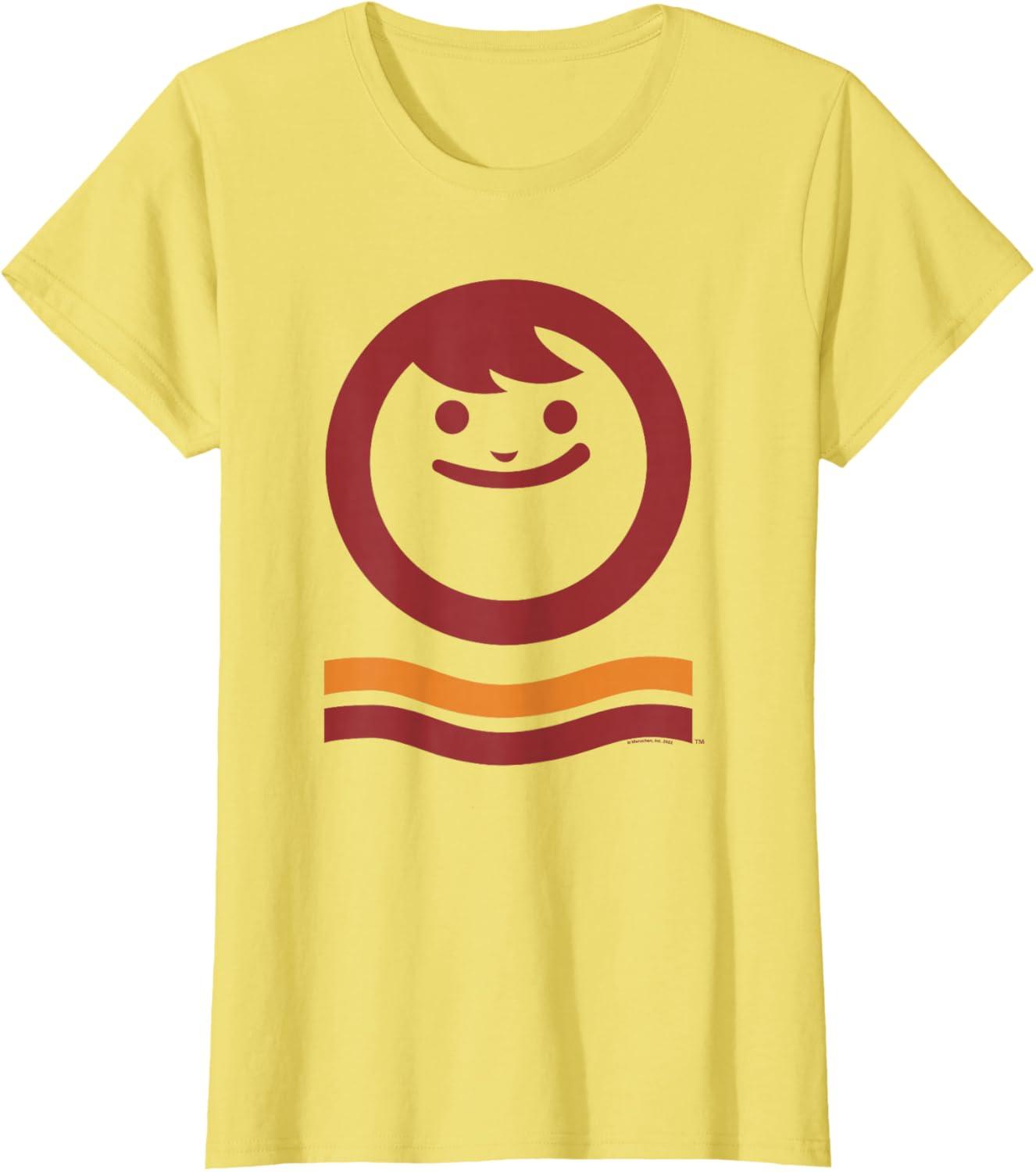 image:imageMaruchan Happy Face With Waves Logo TShirtLemon Yellow