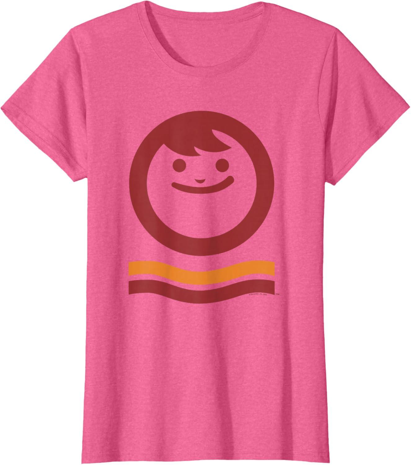 image:imageMaruchan Happy Face With Waves Logo TShirtPink Heather