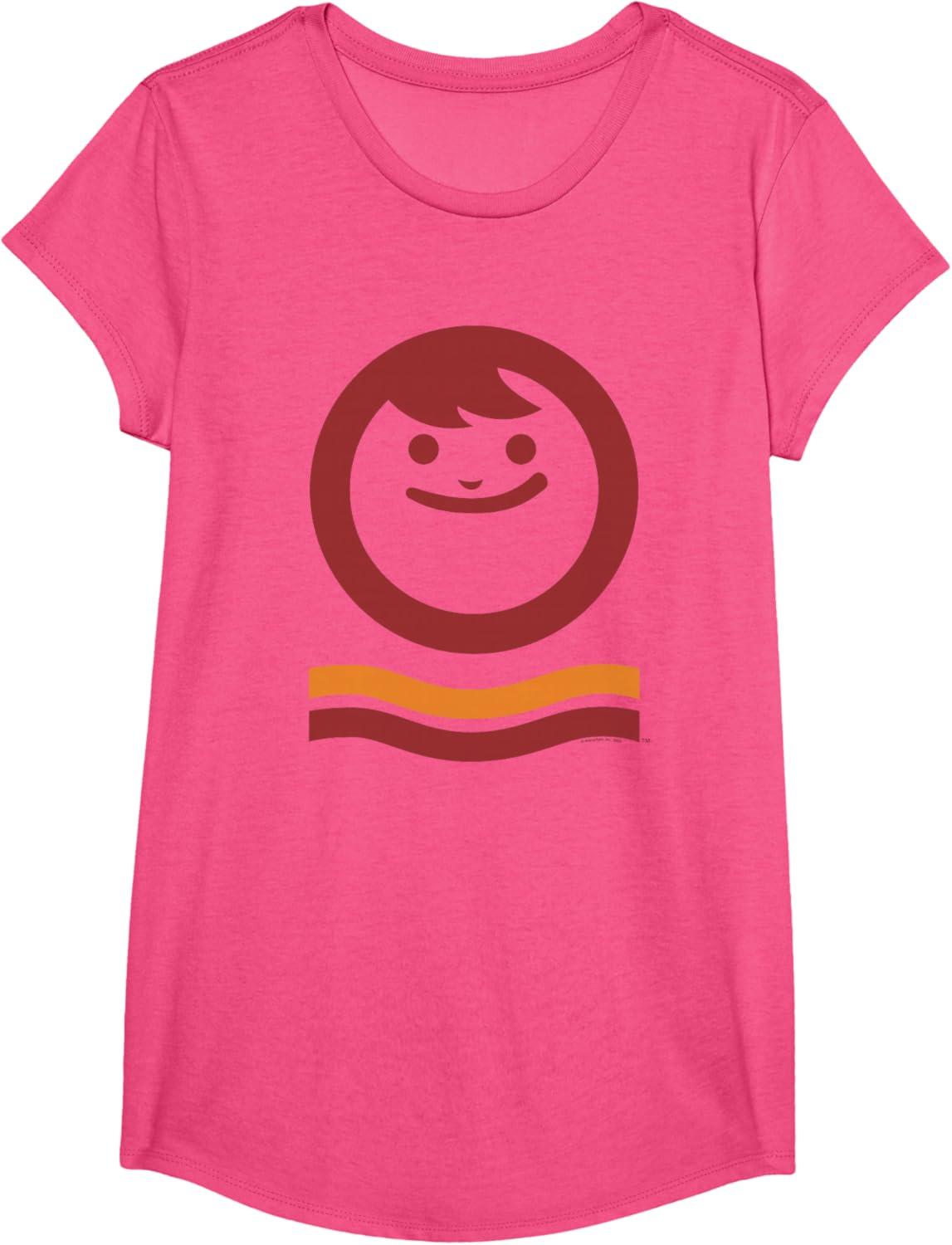 image:imageMaruchan Happy Face With Waves Logo TShirtPink Heather