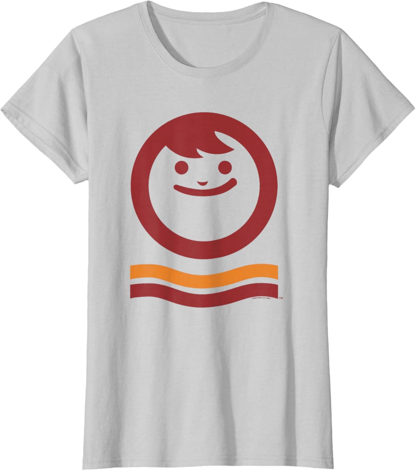 image:imageMaruchan Happy Face With Waves Logo TShirtSilver Grey