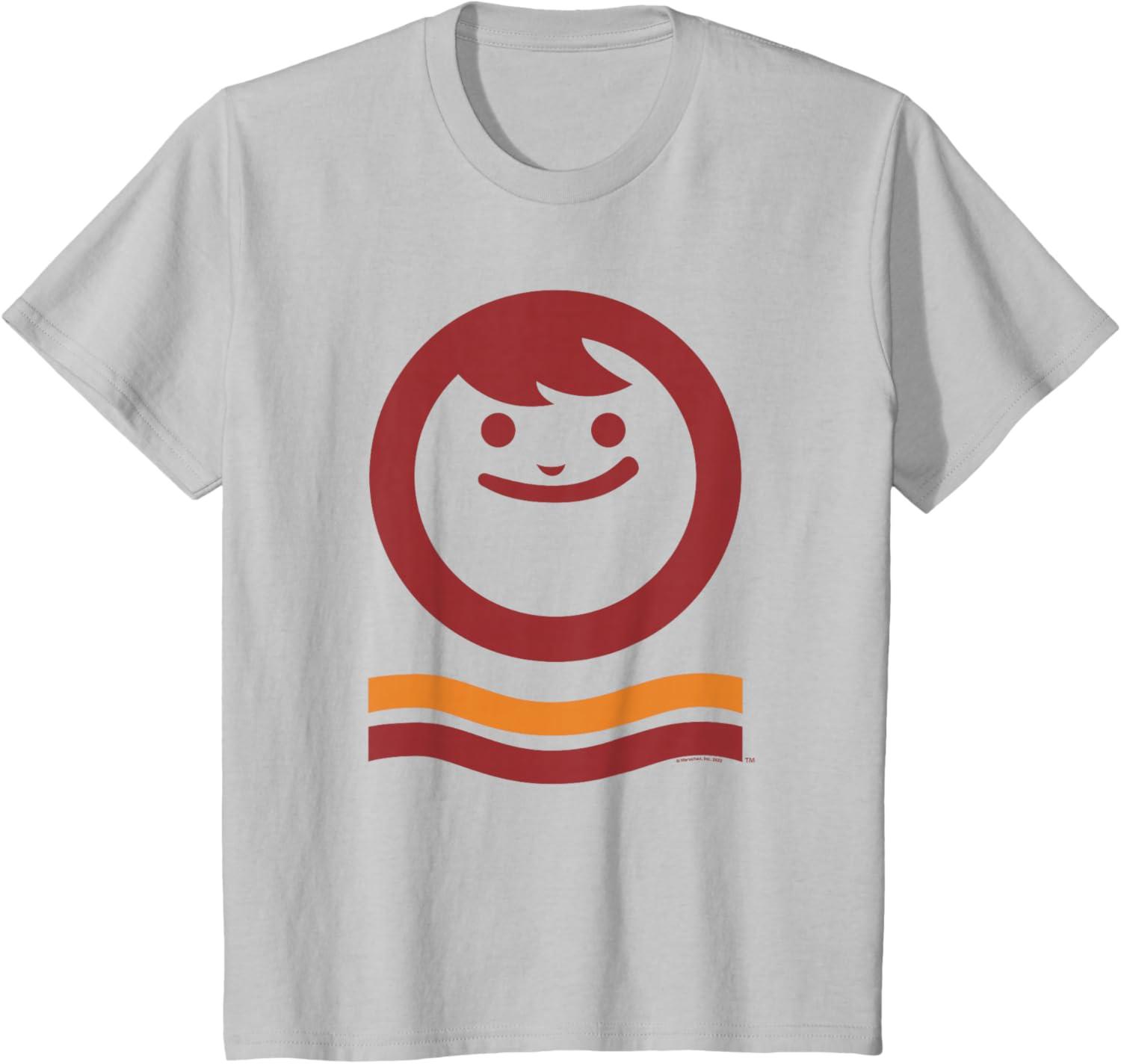 image:imageMaruchan Happy Face With Waves Logo TShirtSilver Grey