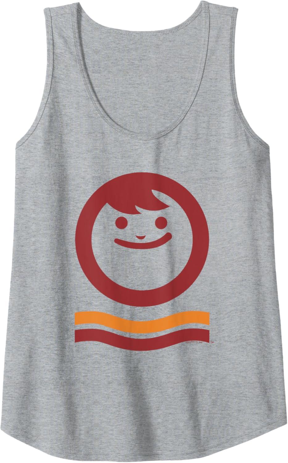 image:imageMaruchan Happy Face With Waves Logo Tank TopHeather Grey