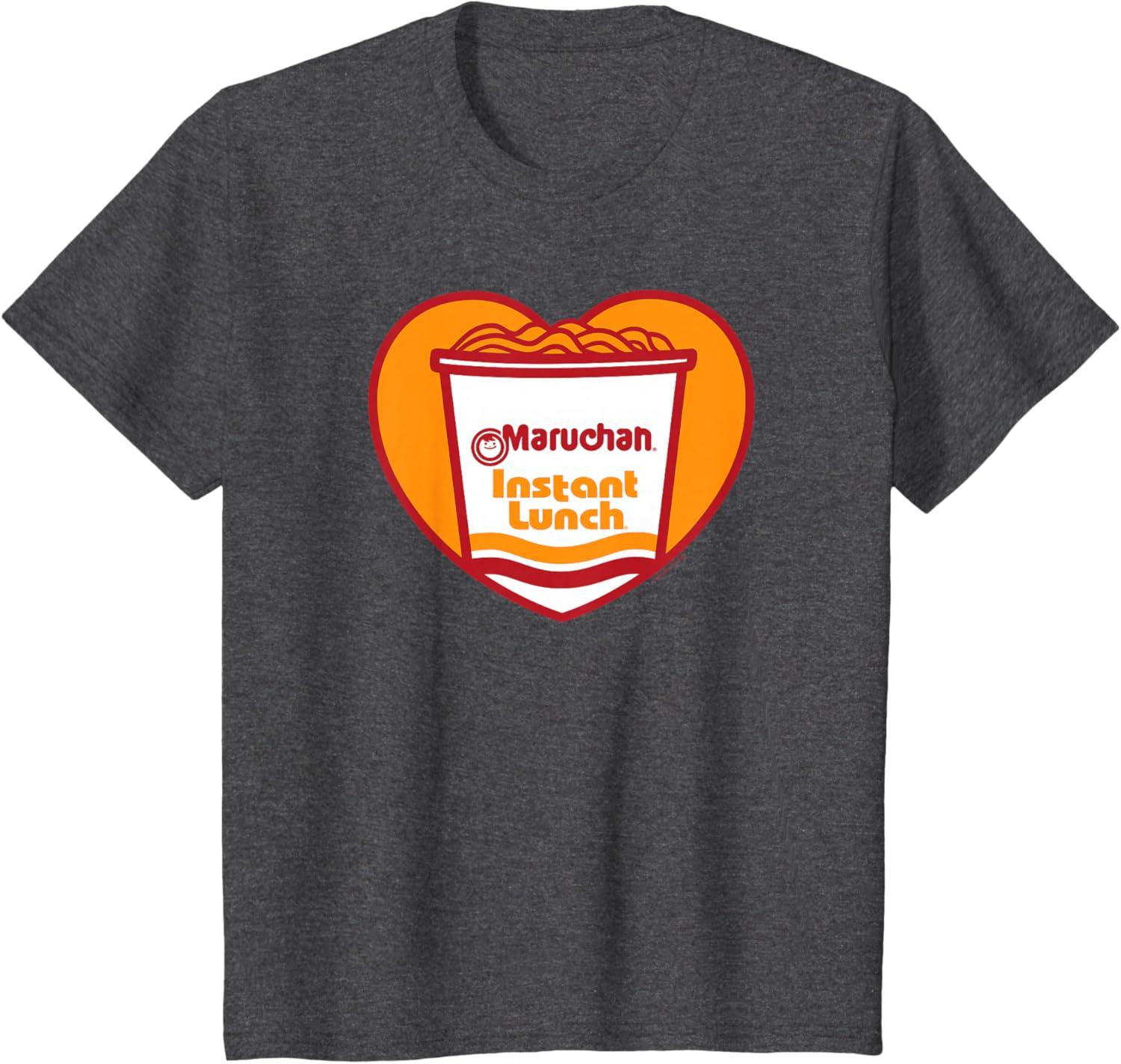 image:imageMaruchan Heart Instant Lunch Ramen Soup Cup TShirtDark Heather Grey