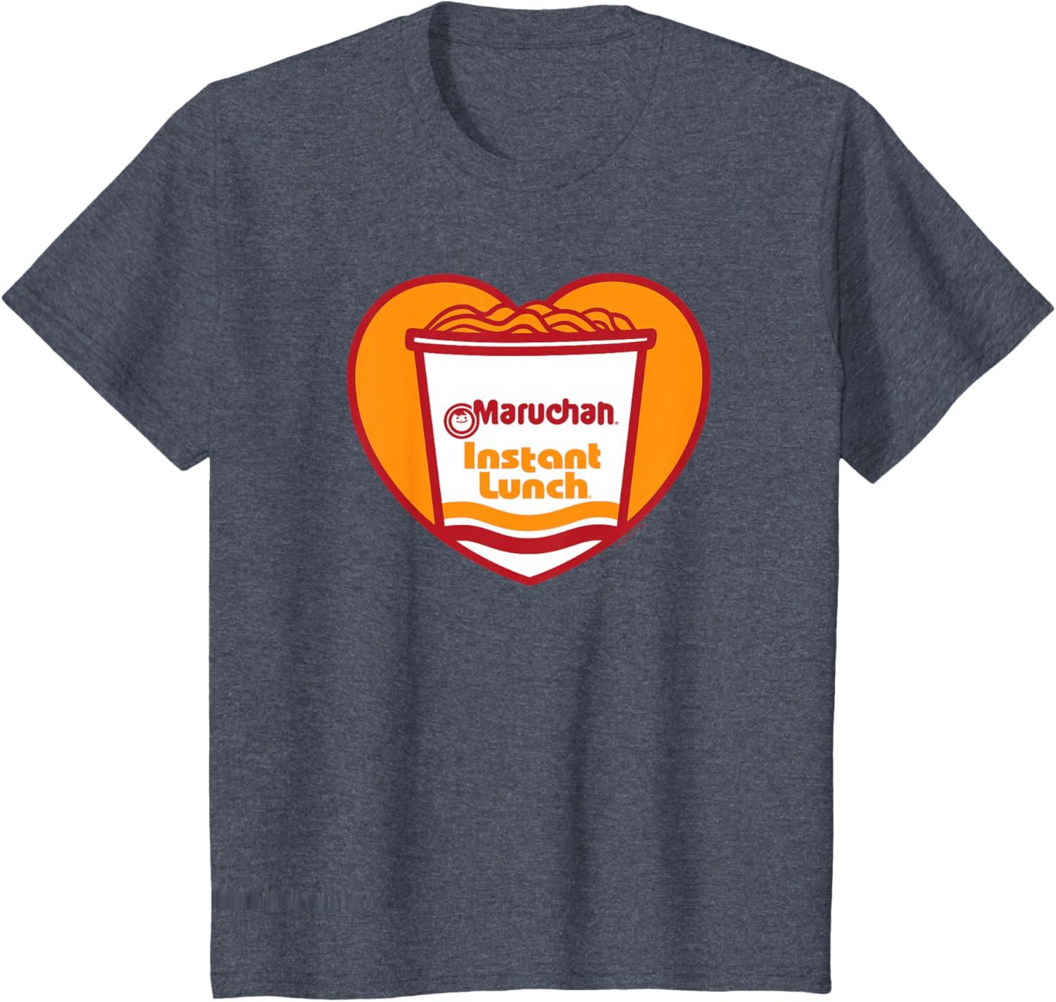 image:imageMaruchan Heart Instant Lunch Ramen Soup Cup TShirtHeather Blue