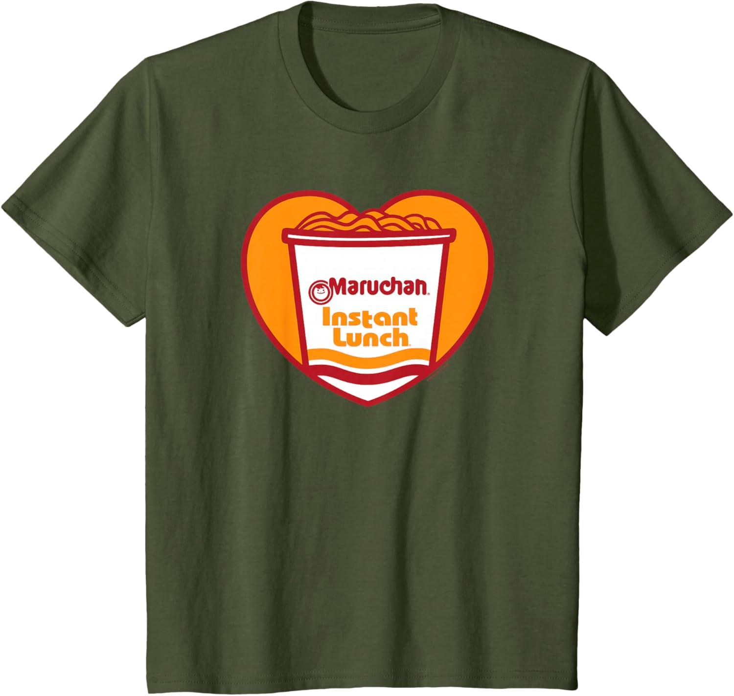 image:imageMaruchan Heart Instant Lunch Ramen Soup Cup TShirtOlive Green