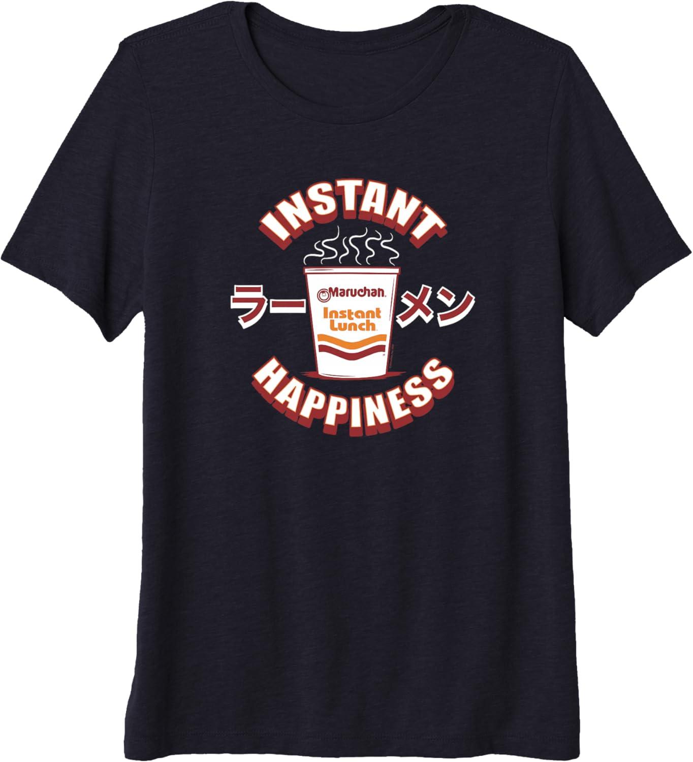 image:imageMaruchan Instant Happiness Steaming Ramen Soup Premium Triblend TShirtNavy Blue