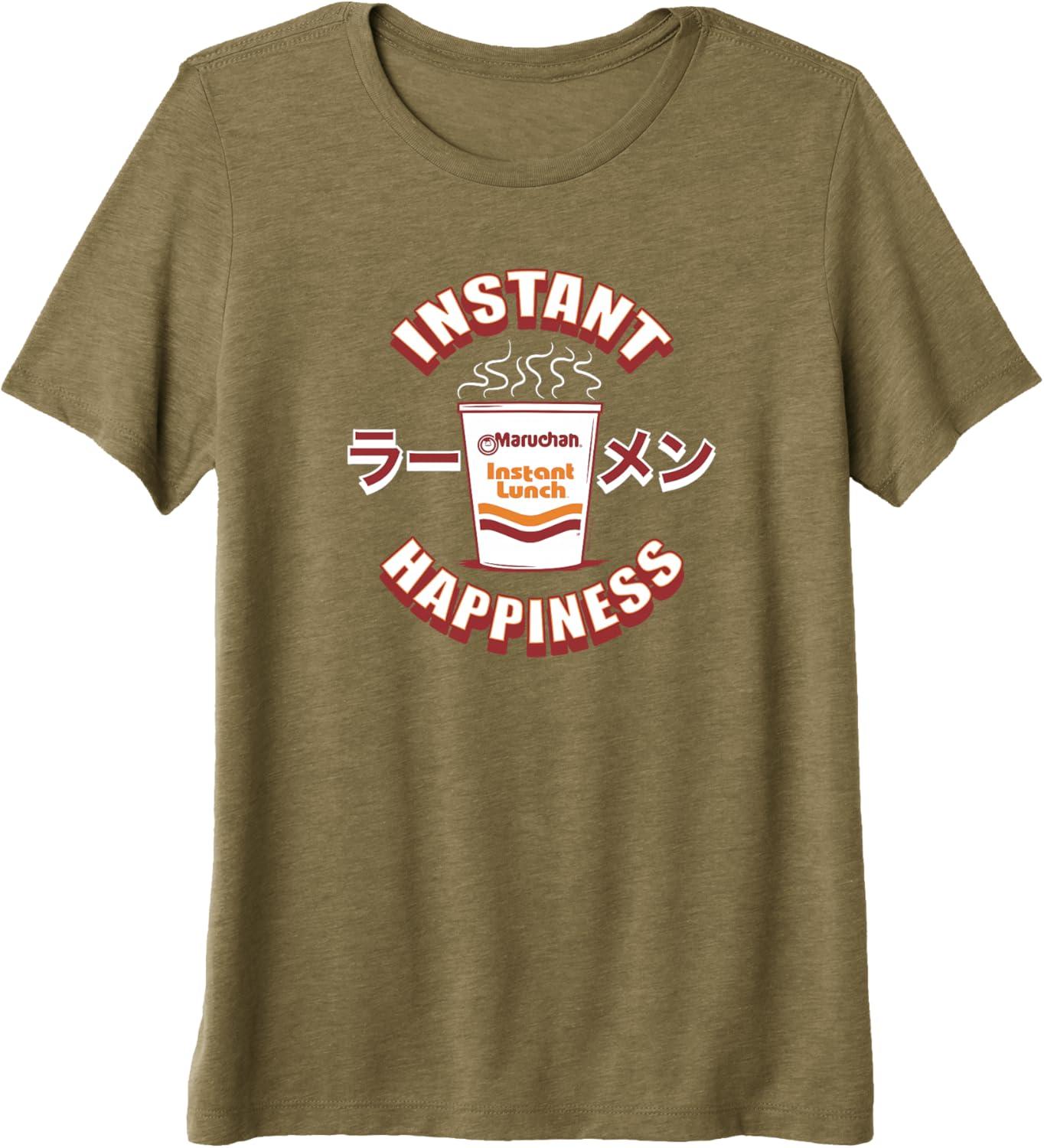 image:imageMaruchan Instant Happiness Steaming Ramen Soup Premium Triblend TShirtOlive Green