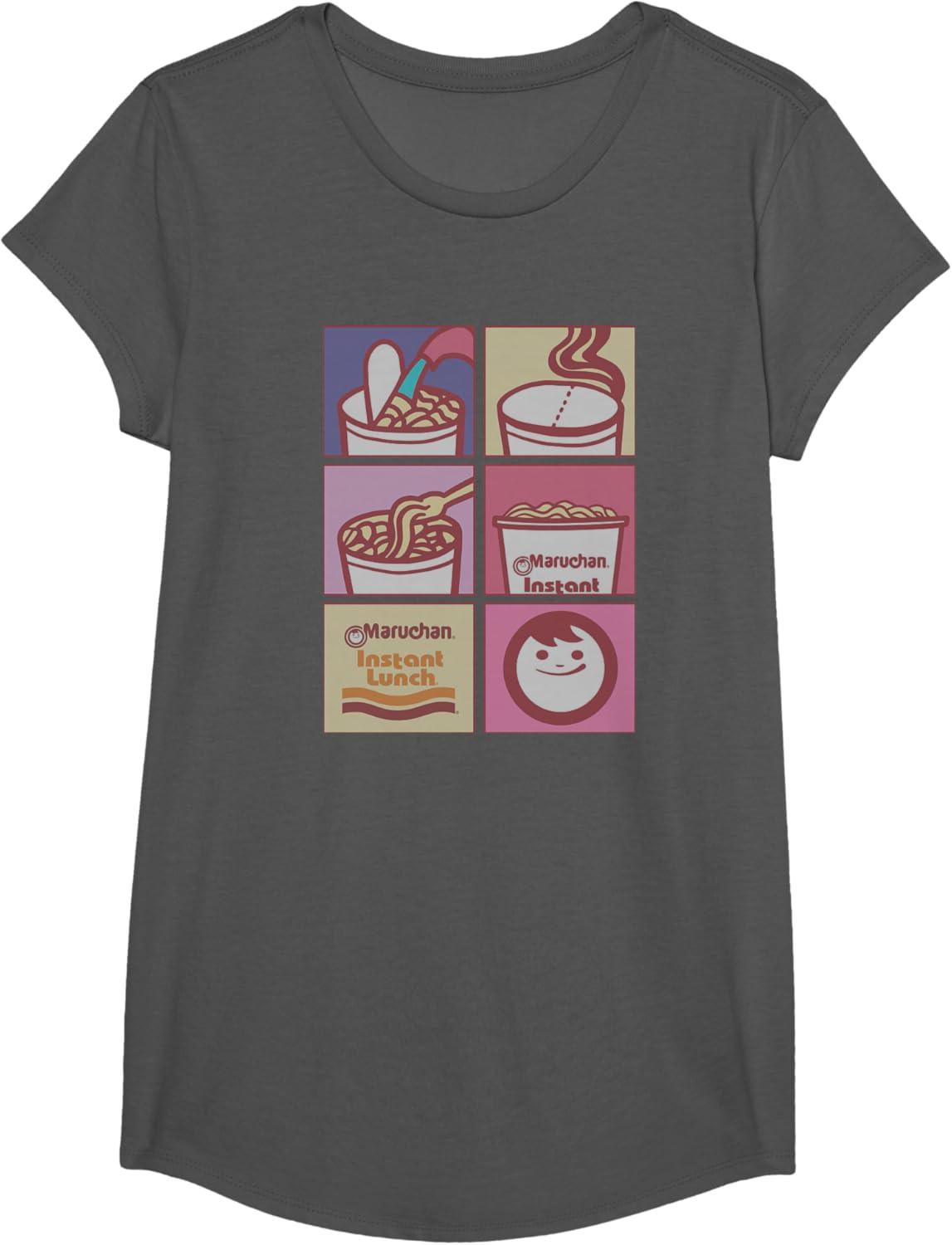 image:imageMaruchan Instant Lunch Boxed Up Cooking Instructions Panel TShirtAsphalt Grey