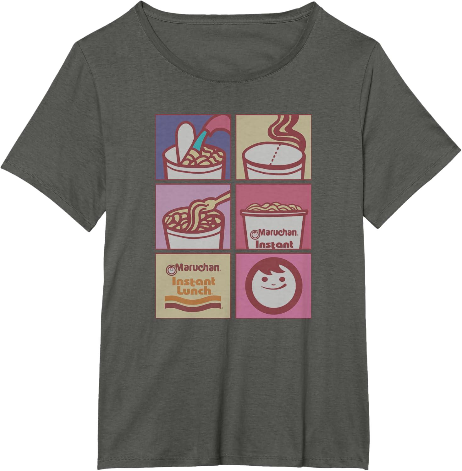 image:imageMaruchan Instant Lunch Boxed Up Cooking Instructions Panel TShirtAsphalt Grey