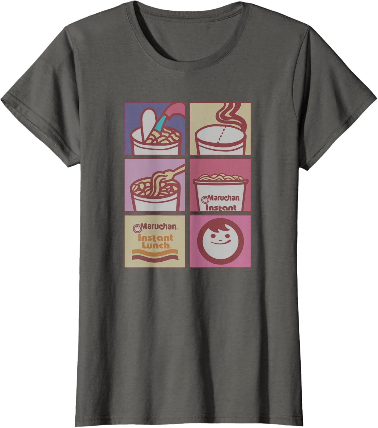 image:imageMaruchan Instant Lunch Boxed Up Cooking Instructions Panel TShirtAsphalt Grey