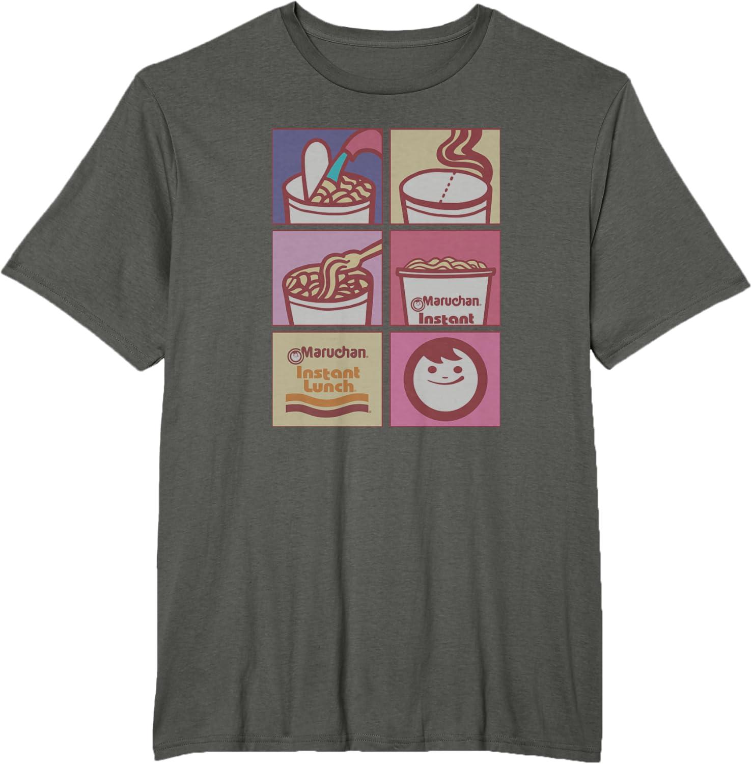 image:imageMaruchan Instant Lunch Boxed Up Cooking Instructions Panel TShirtAsphalt Grey