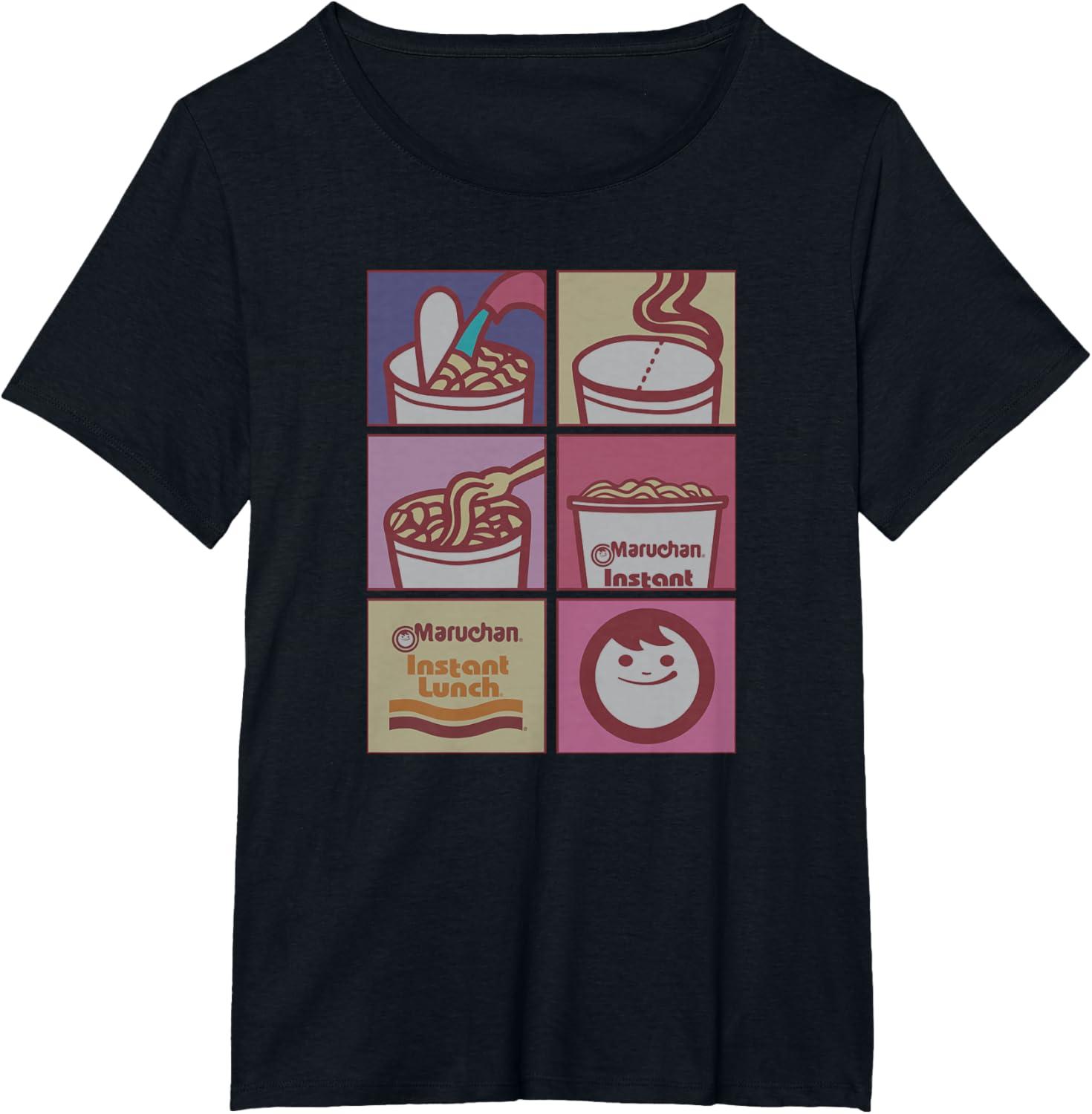 image:imageMaruchan Instant Lunch Boxed Up Cooking Instructions Panel TShirtBlack