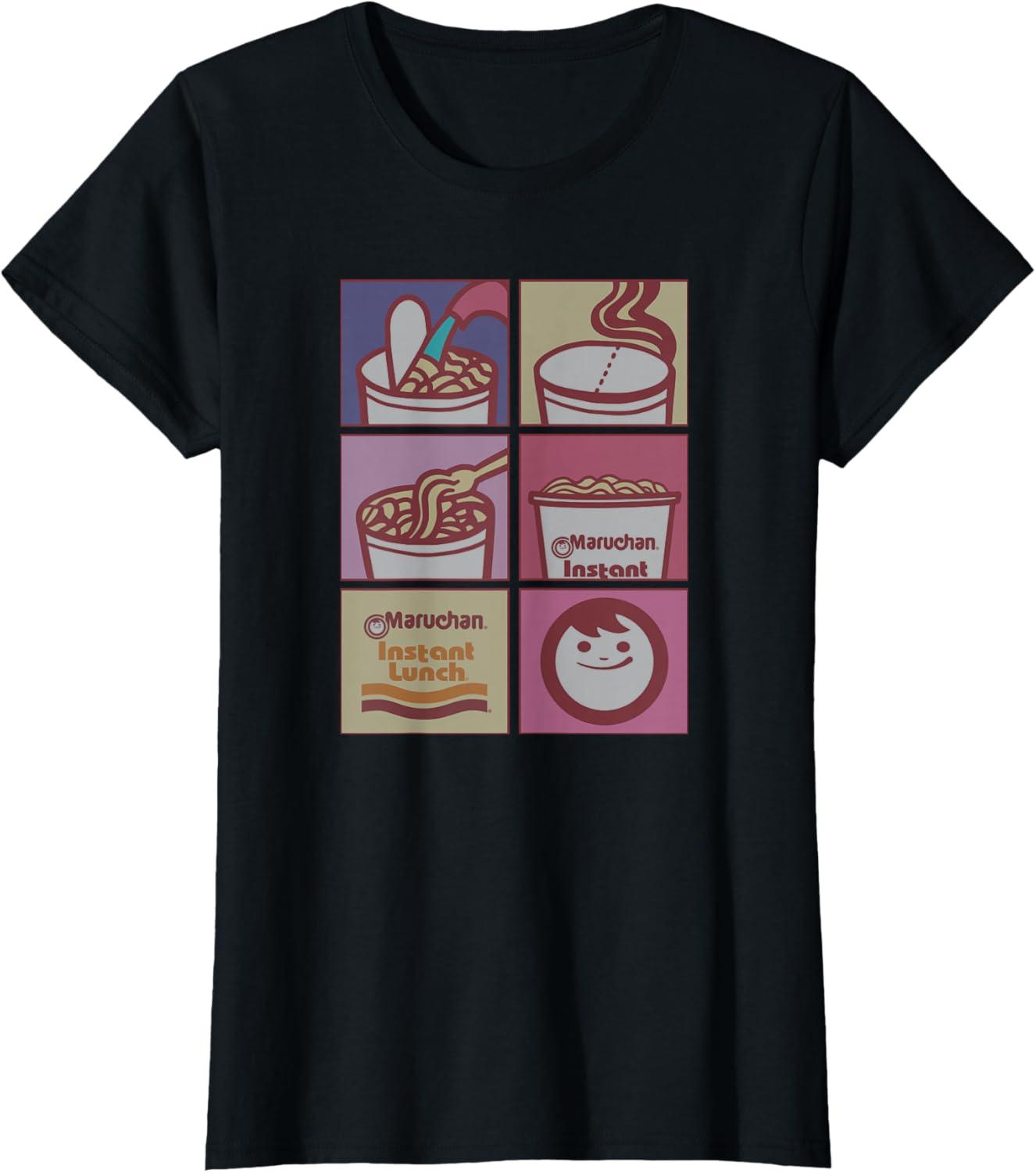 image:imageMaruchan Instant Lunch Boxed Up Cooking Instructions Panel TShirtBlack
