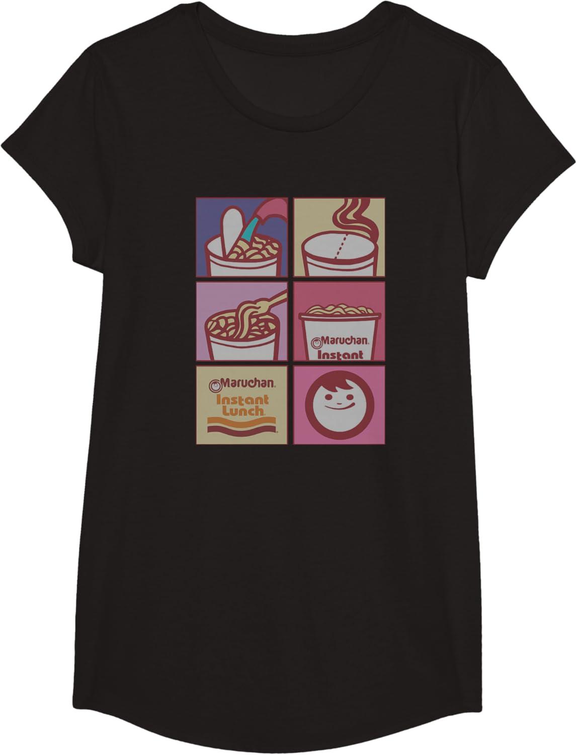 image:imageMaruchan Instant Lunch Boxed Up Cooking Instructions Panel TShirtBlack