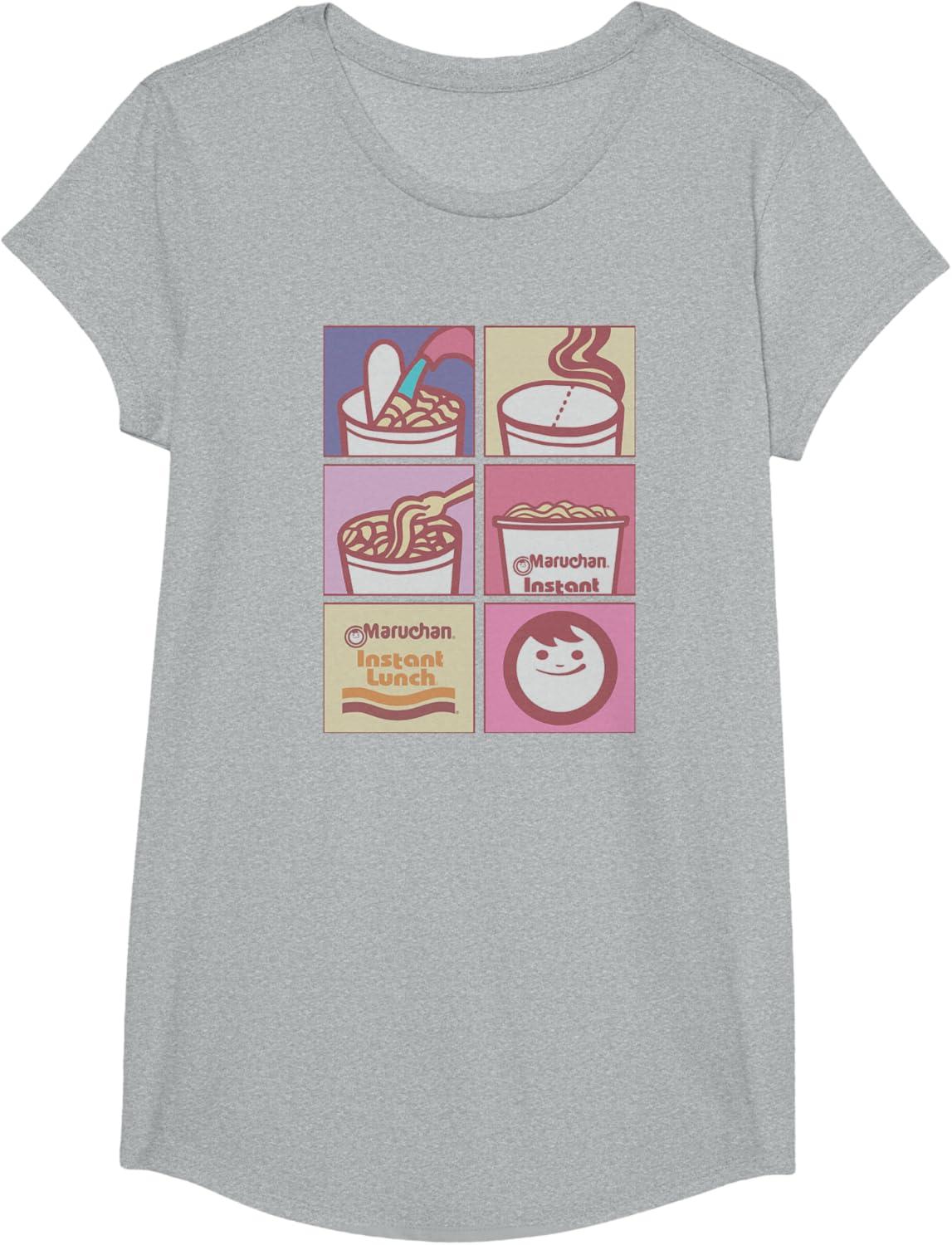 image:imageMaruchan Instant Lunch Boxed Up Cooking Instructions Panel TShirtHeather Grey