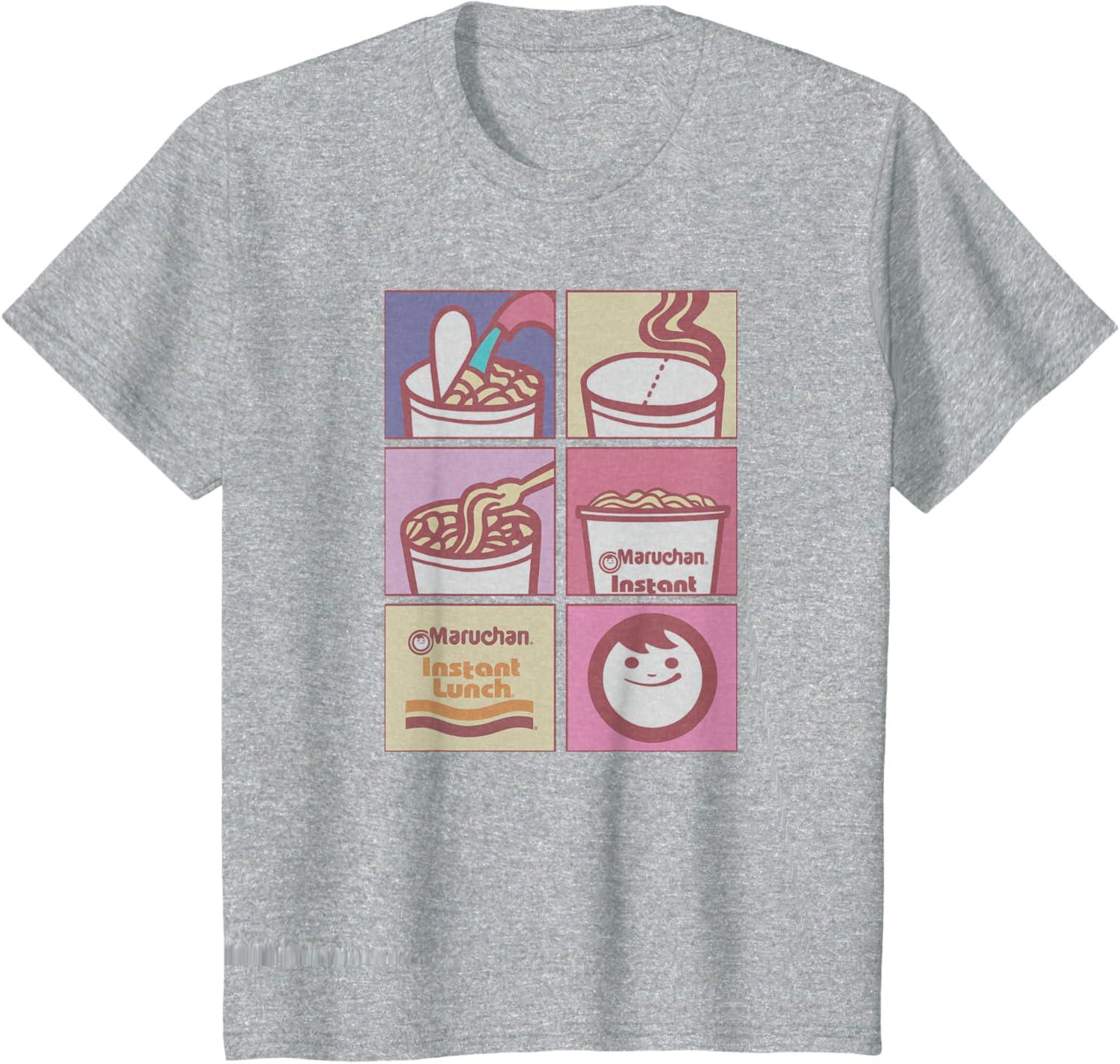 image:imageMaruchan Instant Lunch Boxed Up Cooking Instructions Panel TShirtHeather Grey