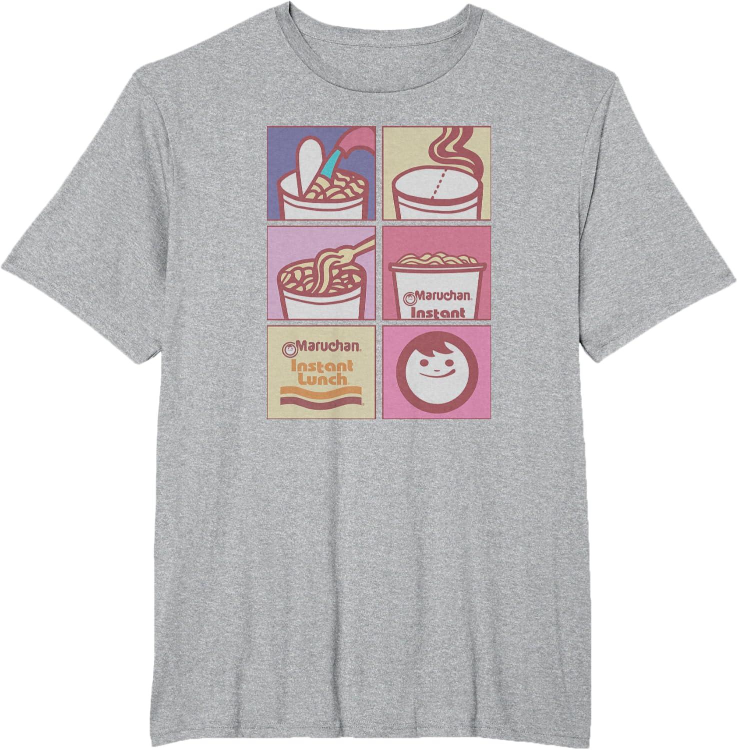 image:imageMaruchan Instant Lunch Boxed Up Cooking Instructions Panel TShirtHeather Grey