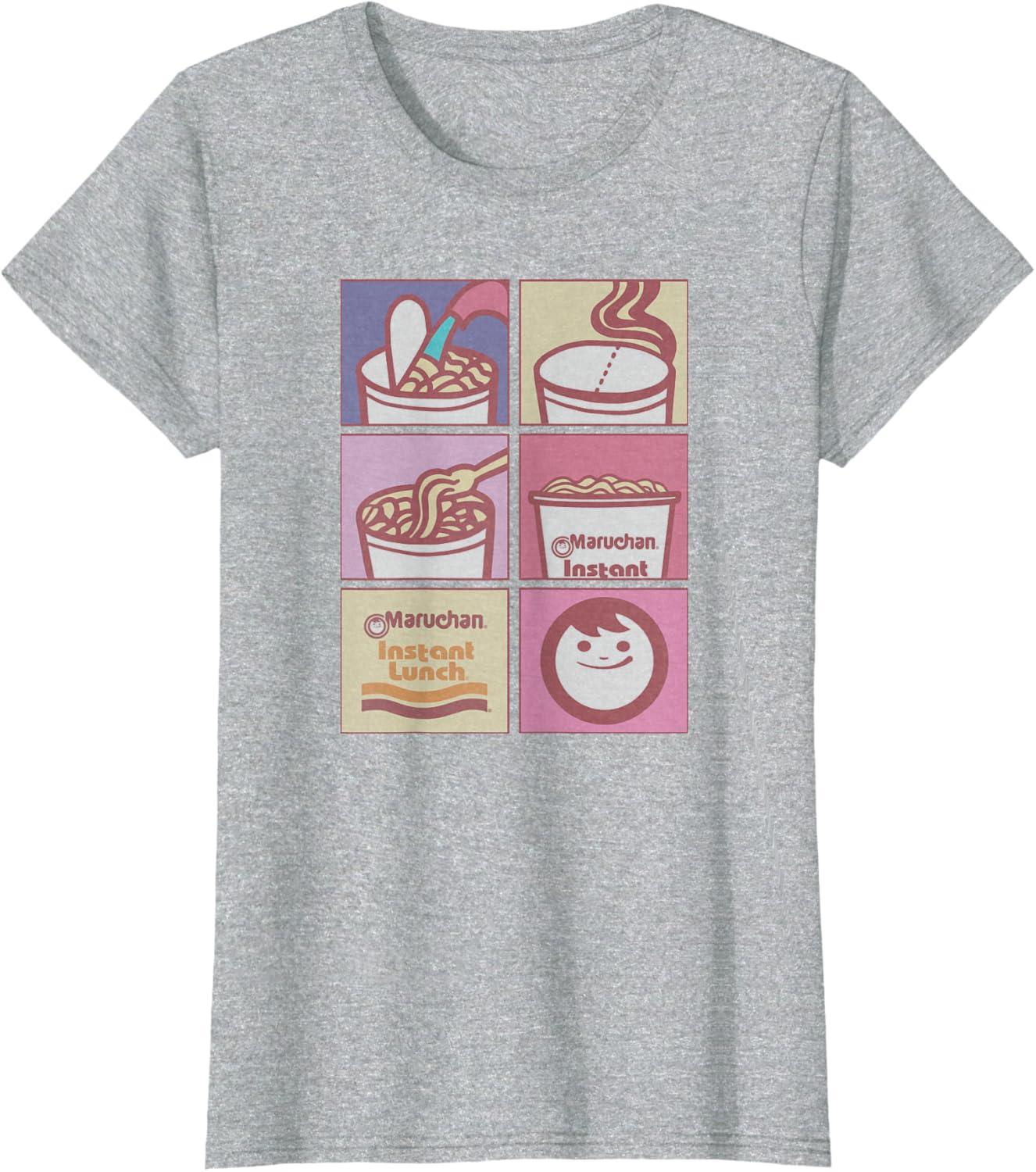 image:imageMaruchan Instant Lunch Boxed Up Cooking Instructions Panel TShirtHeather Grey