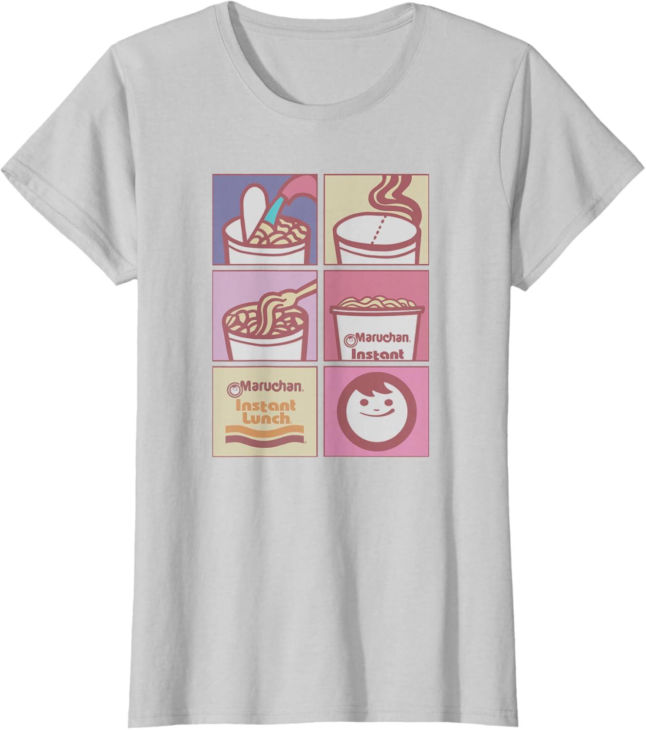 image:imageMaruchan Instant Lunch Boxed Up Cooking Instructions Panel TShirtSilver Grey