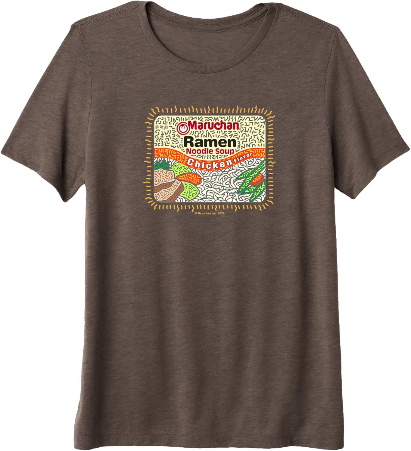 image:imageMaruchan Instant Lunch Chicken Flavor Art Premium TriBlend TShirtBrown