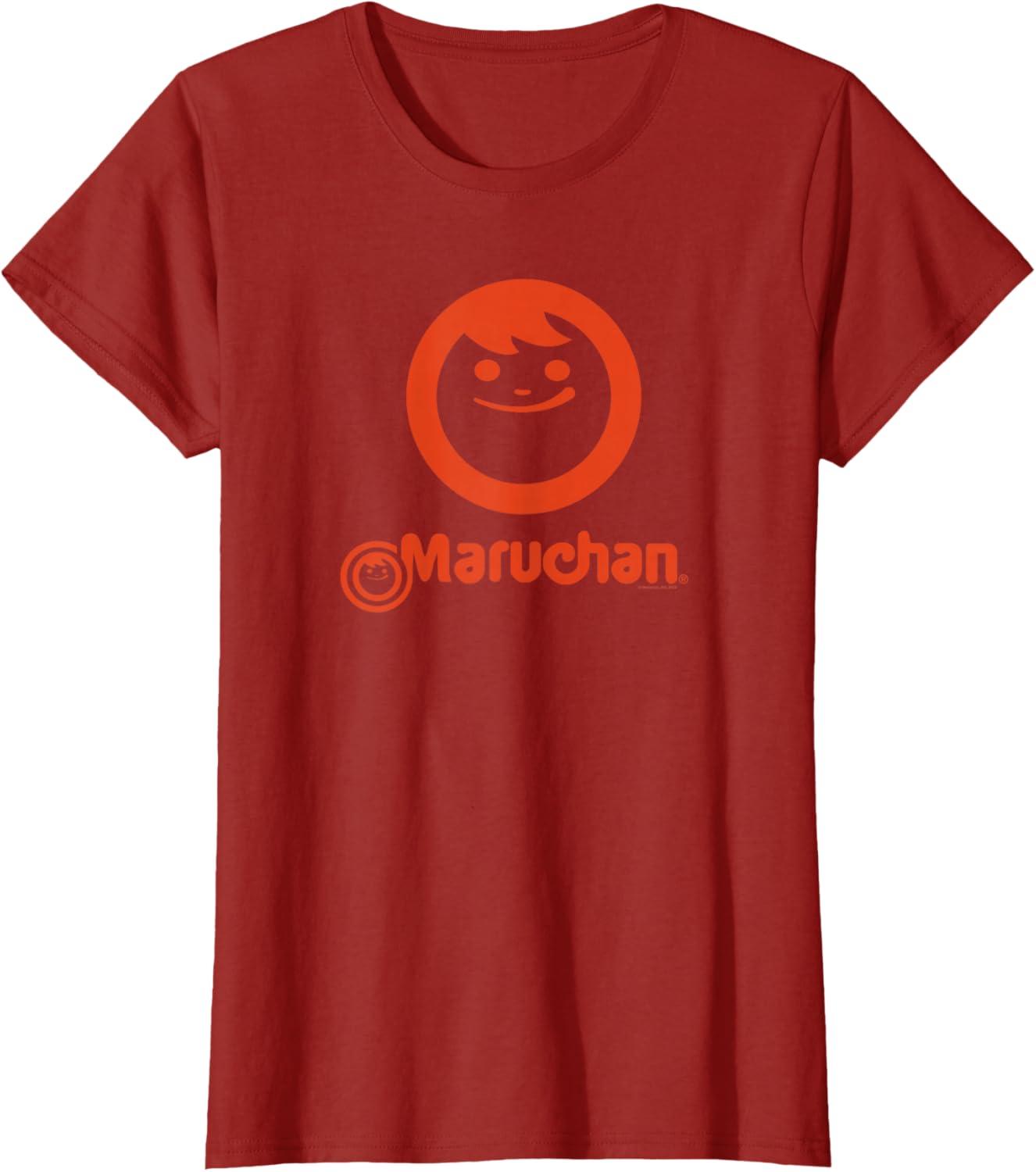 image:imageMaruchan Instant Lunch Classic Happy Face Vintage Logo TShirtCranberry Red