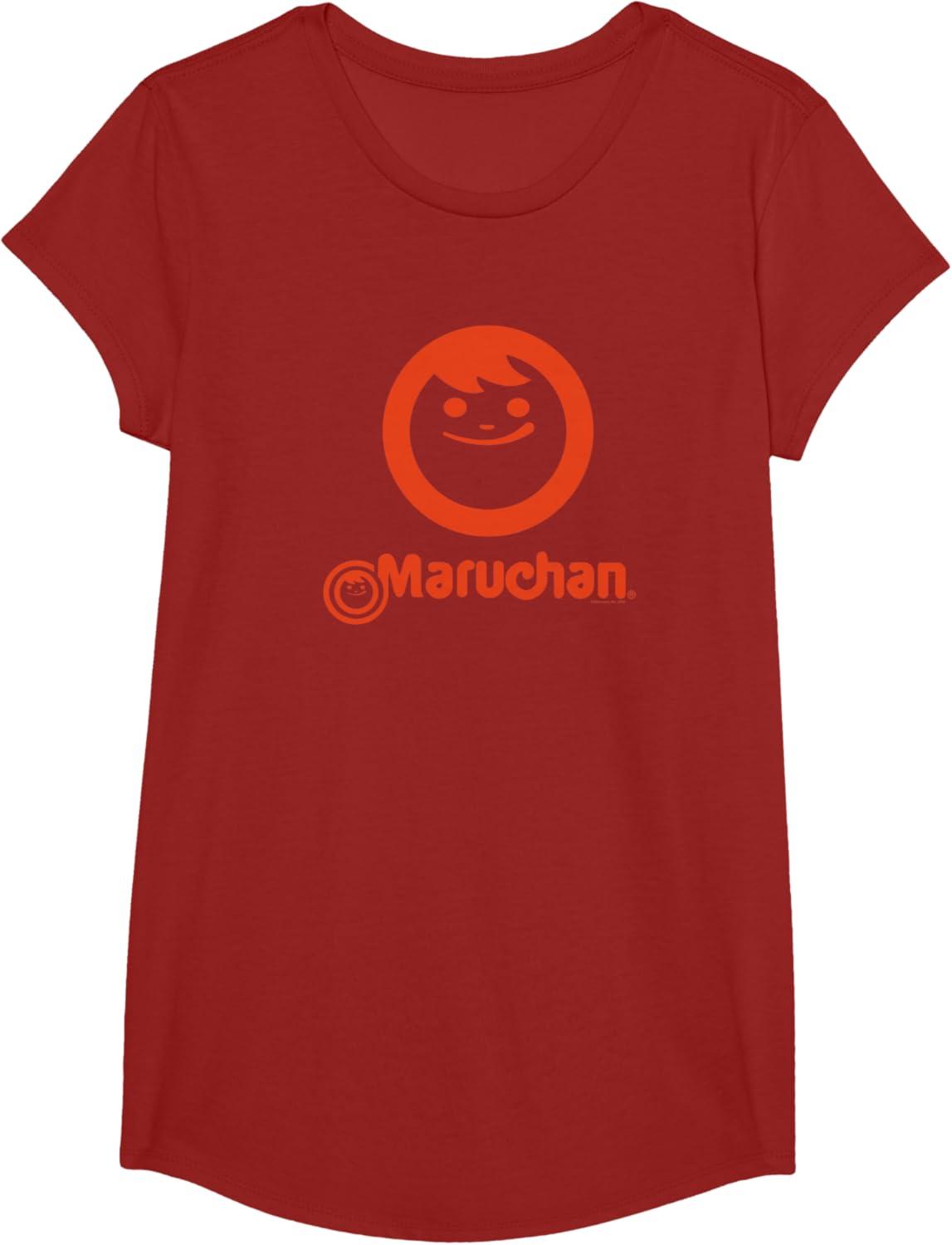 image:imageMaruchan Instant Lunch Classic Happy Face Vintage Logo TShirtCranberry Red