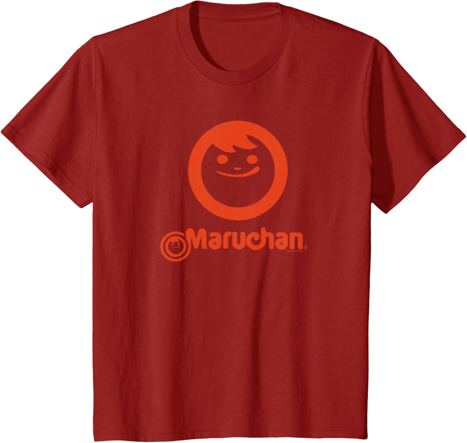 image:imageMaruchan Instant Lunch Classic Happy Face Vintage Logo TShirtCranberry Red