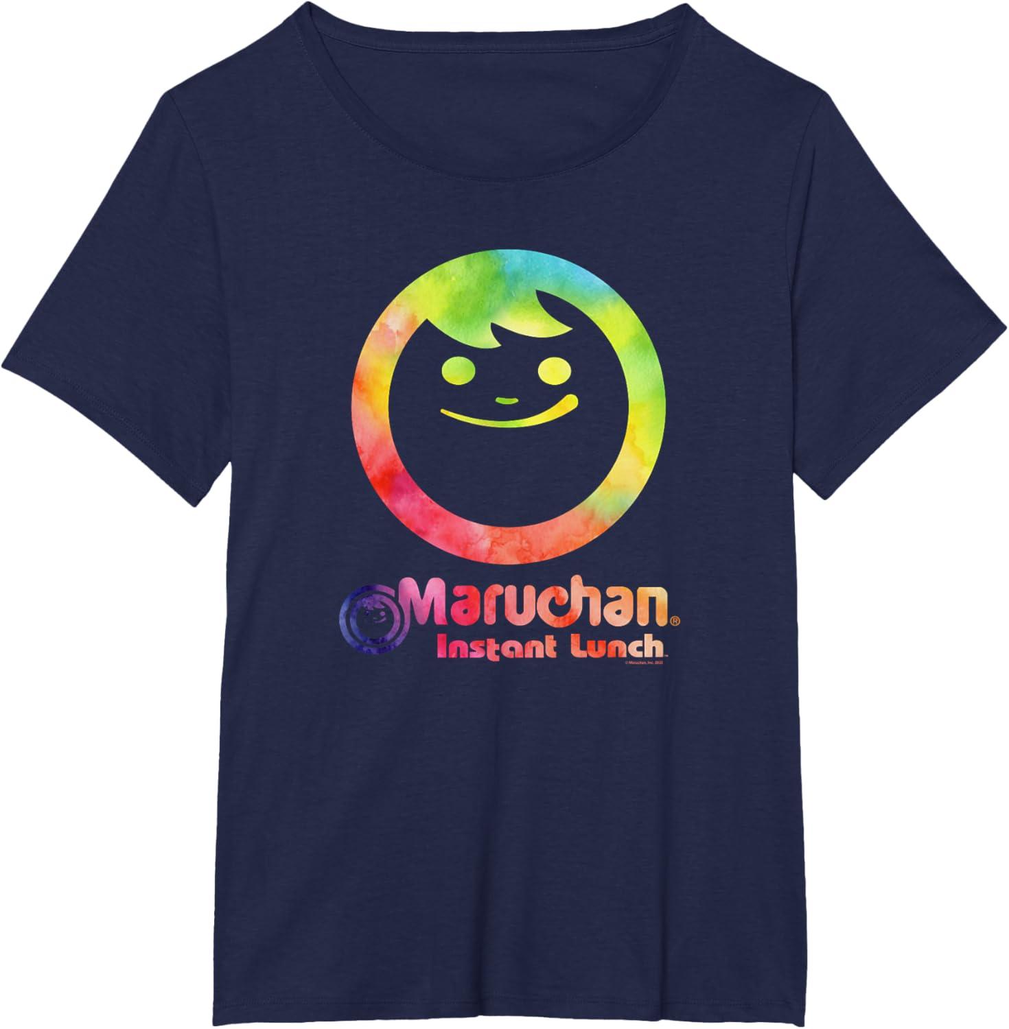 image:imageMaruchan Instant Lunch Colour Pop Classic Retro Logo TShirtNavy Blue