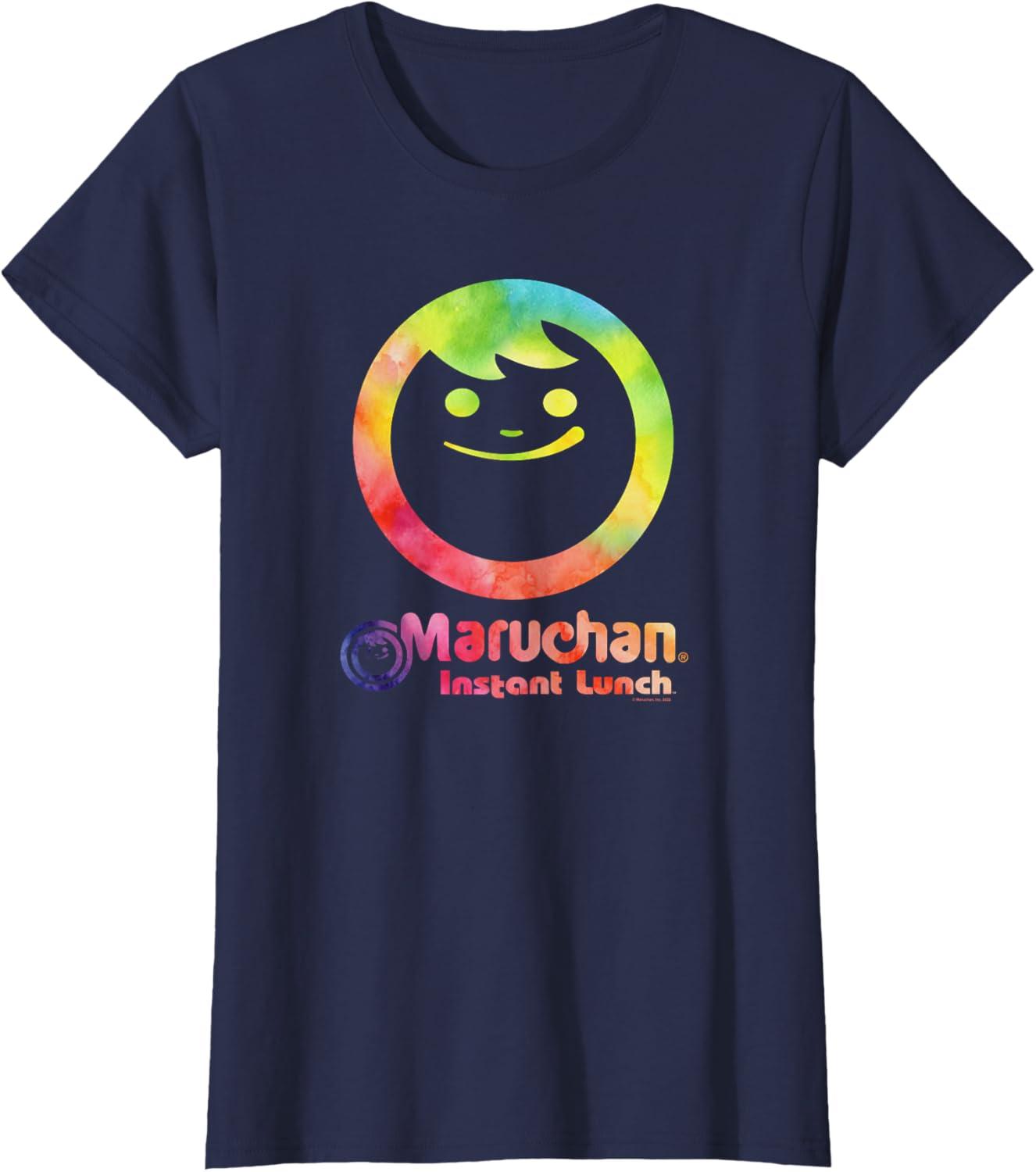 image:imageMaruchan Instant Lunch Colour Pop Classic Retro Logo TShirtNavy Blue