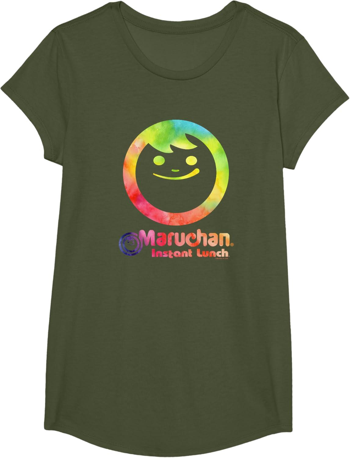 image:imageMaruchan Instant Lunch Colour Pop Classic Retro Logo TShirtOlive Green