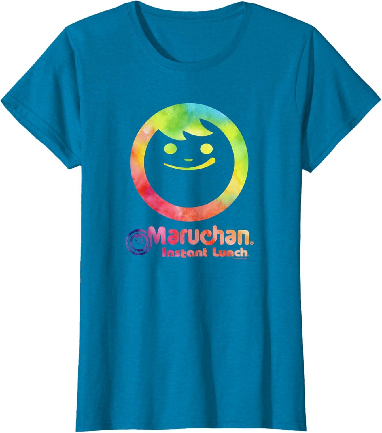 image:imageMaruchan Instant Lunch Colour Pop Classic Retro Logo TShirtSapphire Blue