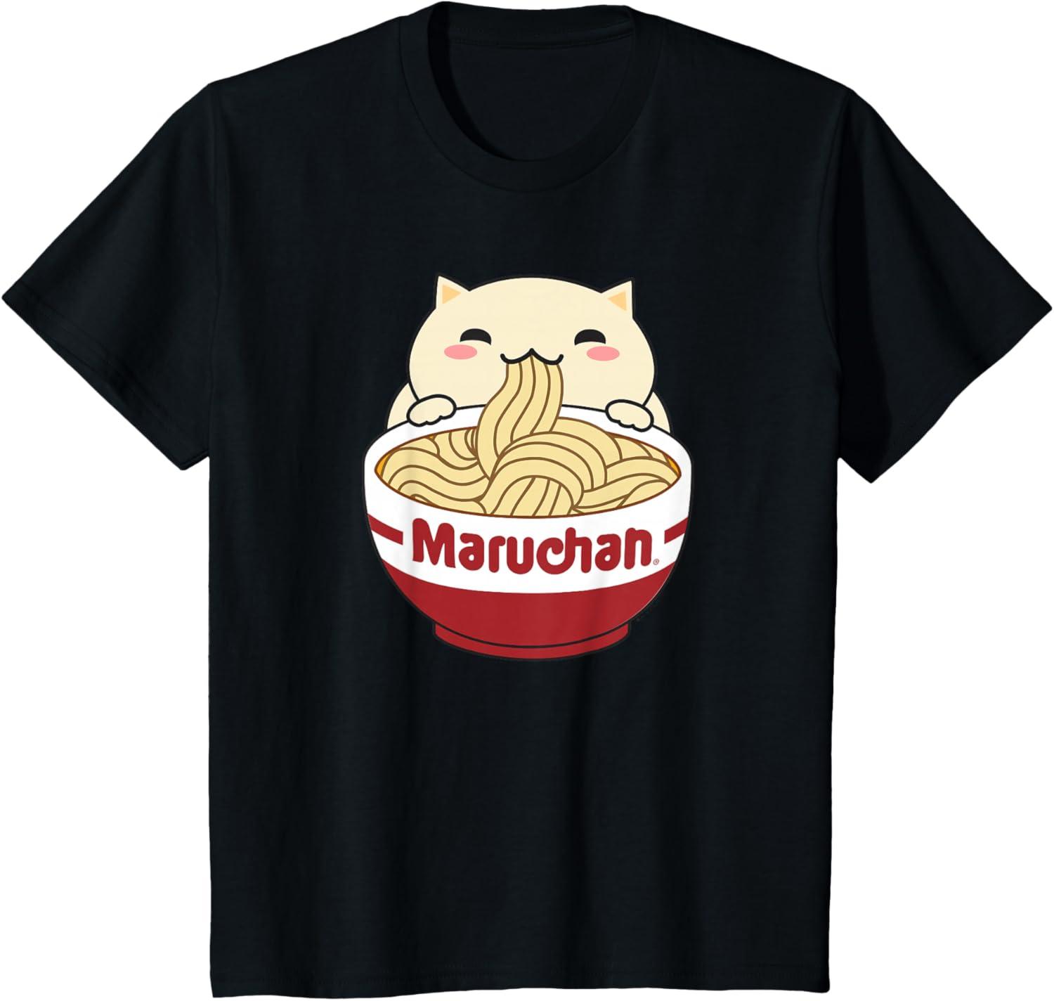 image:imageMaruchan Instant Lunch Cute Cat Ramen Bowl Logo TShirtBlack