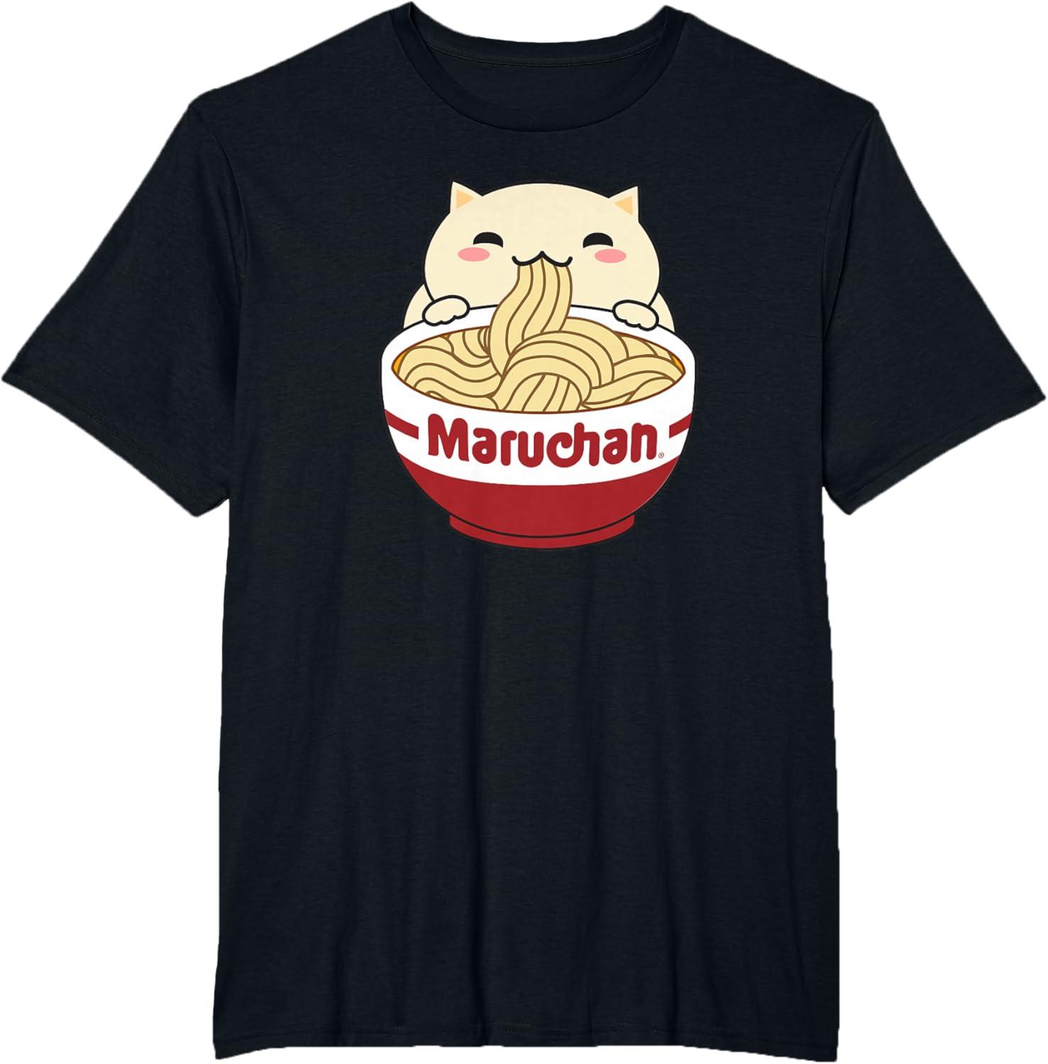 image:imageMaruchan Instant Lunch Cute Cat Ramen Bowl Logo TShirtBlack