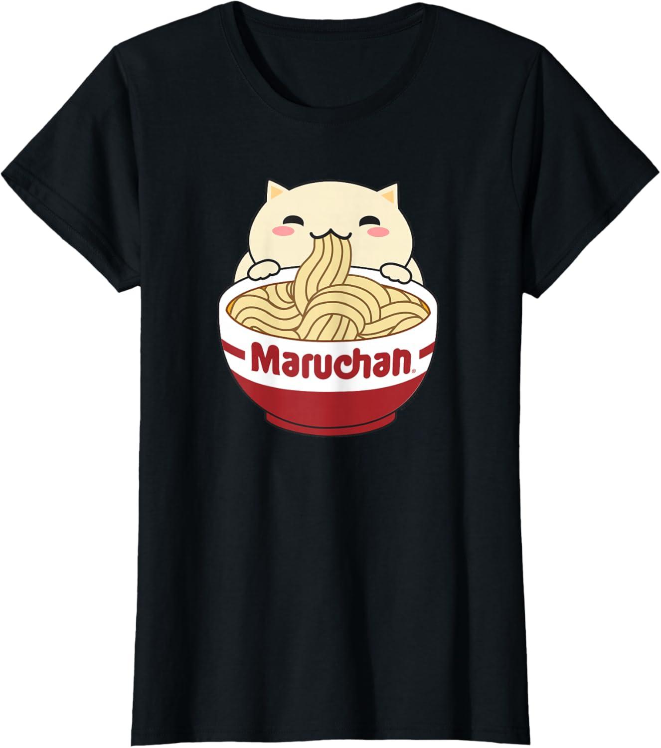 image:imageMaruchan Instant Lunch Cute Cat Ramen Bowl Logo TShirtBlack