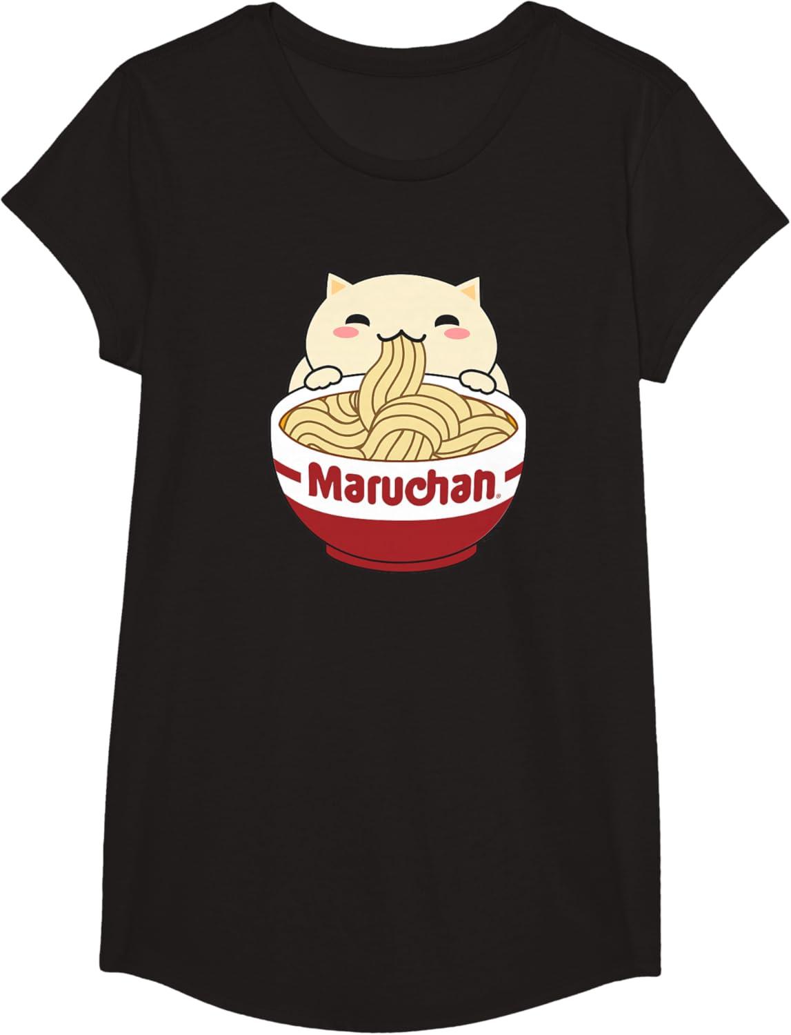 image:imageMaruchan Instant Lunch Cute Cat Ramen Bowl Logo TShirtBlack
